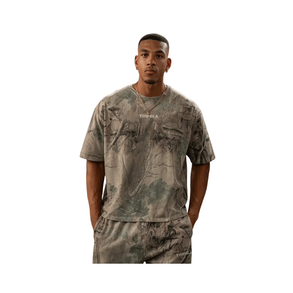 YoungLA Tree Camo Collection Tees Beige Tree Camo