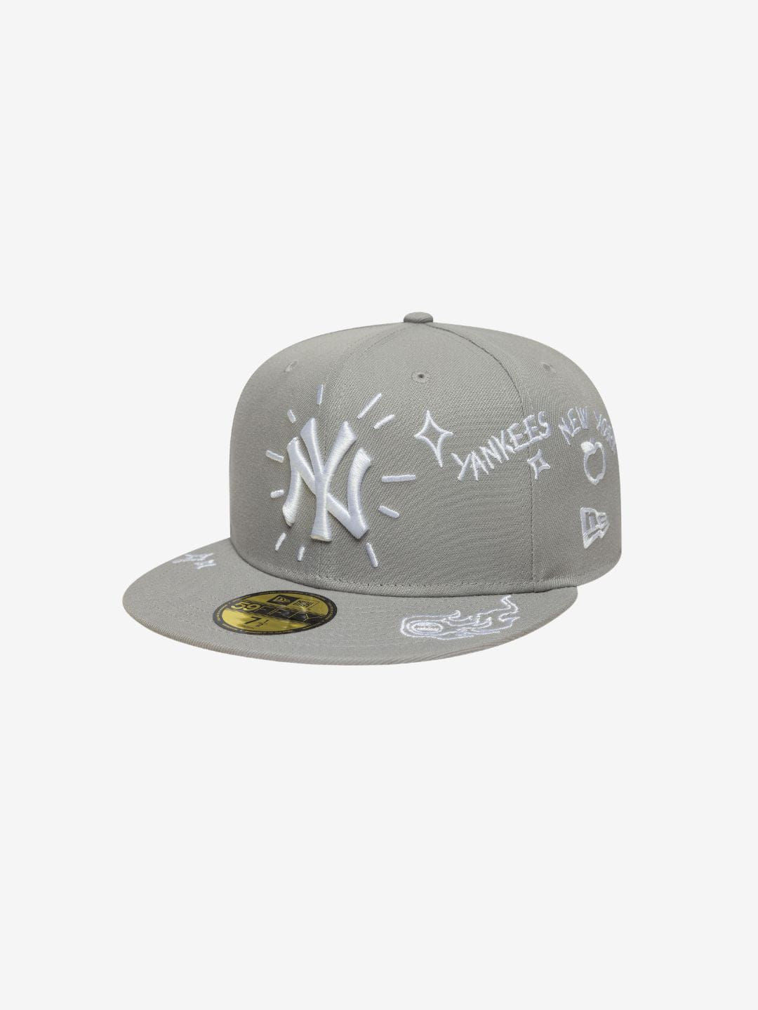New Era New York Yankees Scribble MLB 59FIFTY Grey Fitted Cap