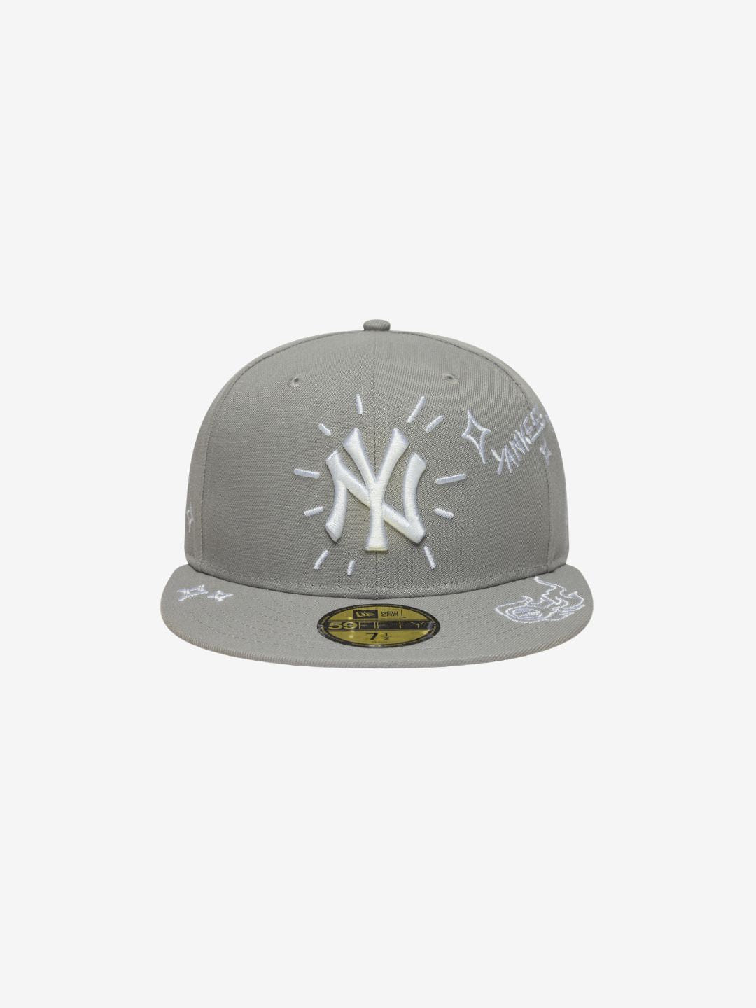New Era New York Yankees Scribble MLB 59FIFTY Grey Fitted Cap