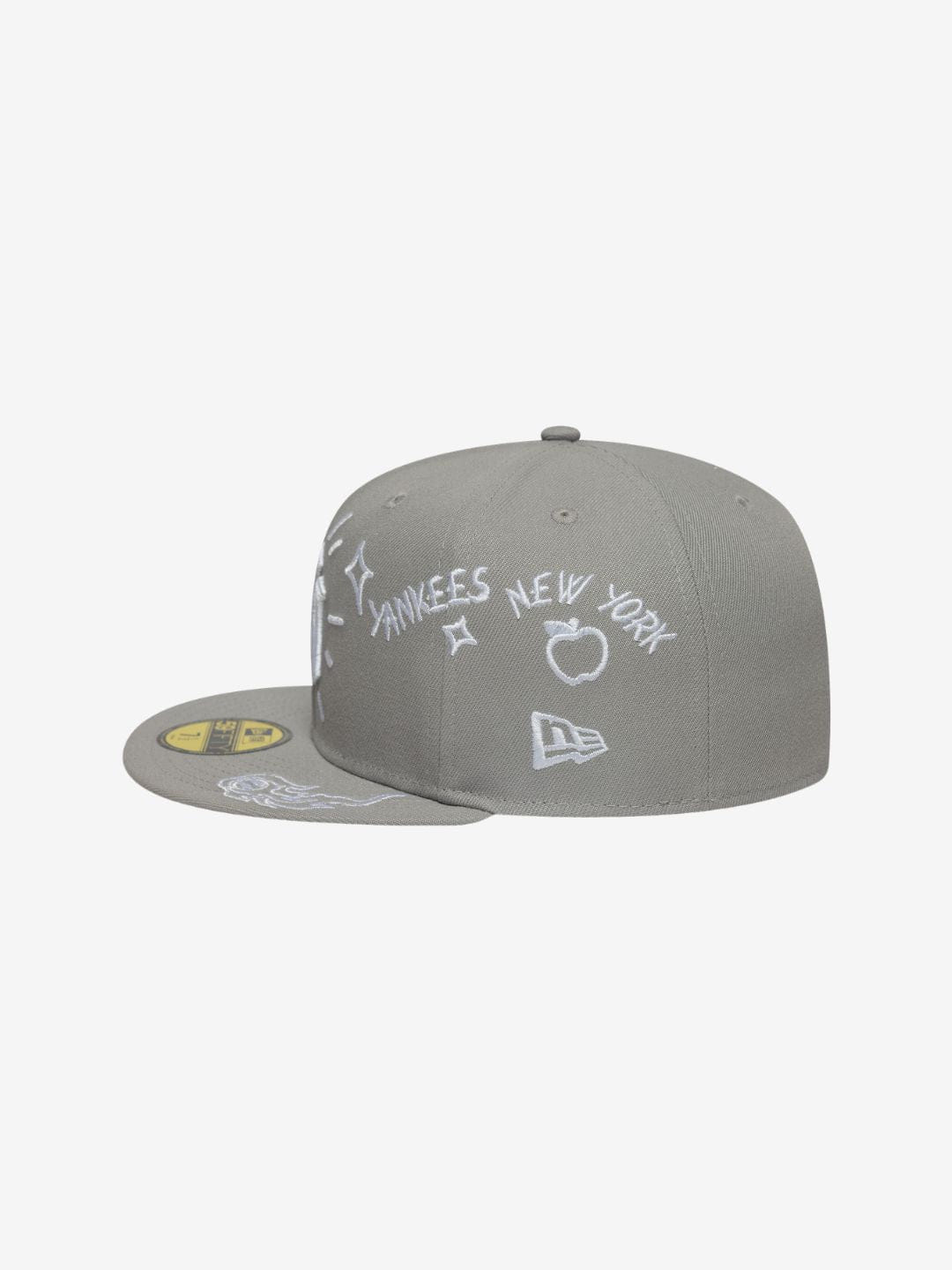 New Era New York Yankees Scribble MLB 59FIFTY Grey Fitted Cap