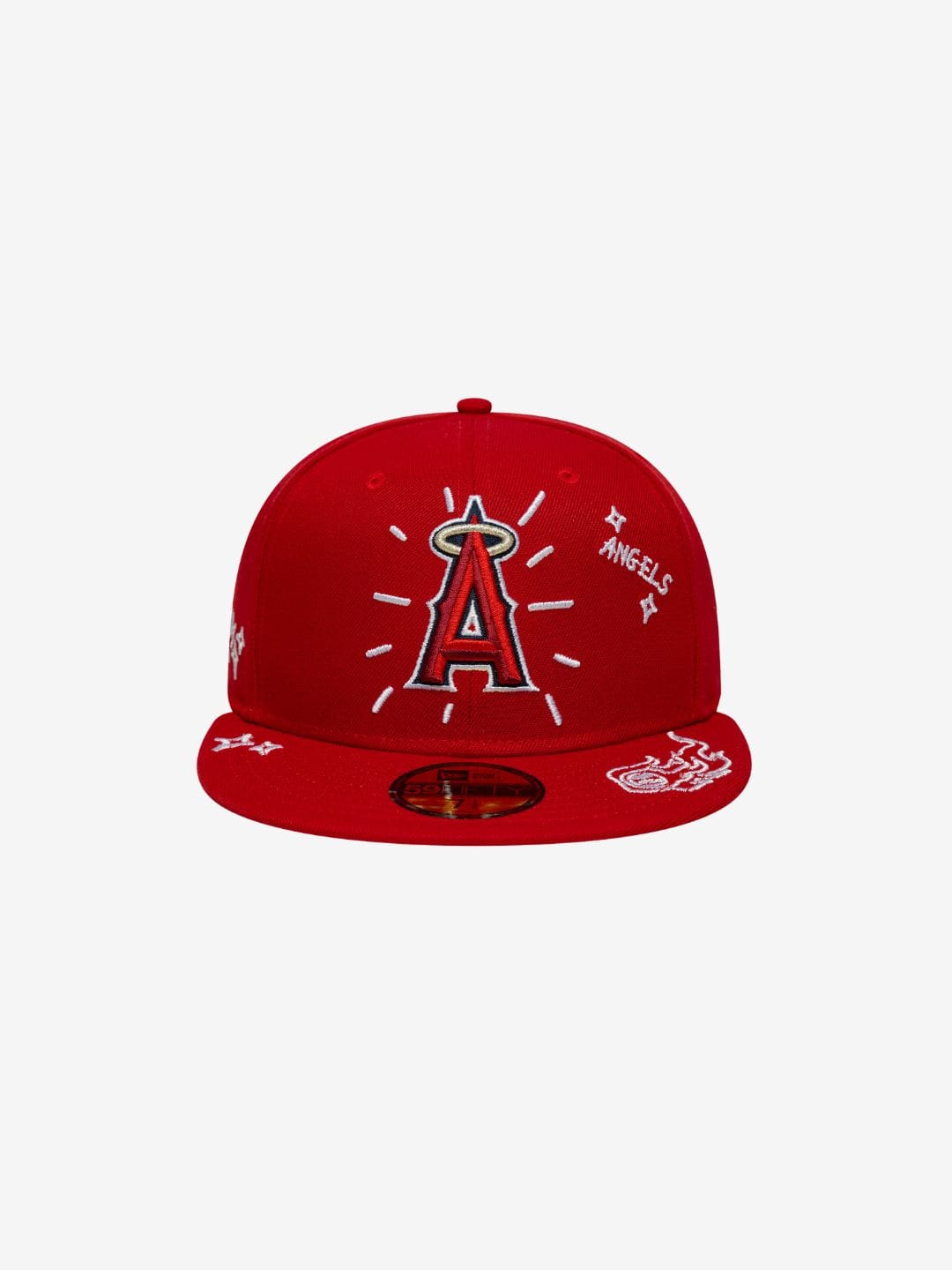 New Era Los Angeles Anaheim 59FIFTY Fitted Cap Red Scribble