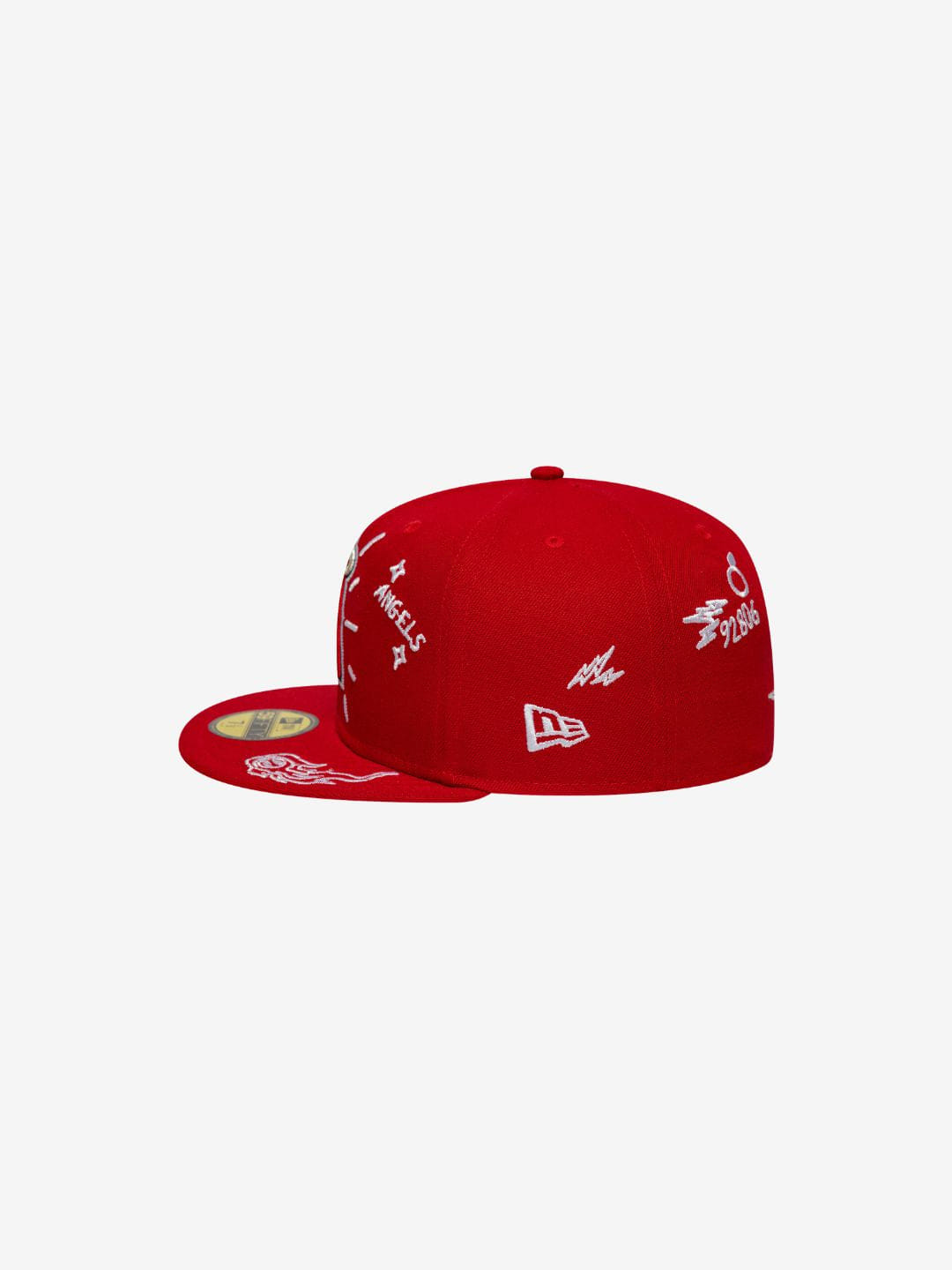 New Era Los Angeles Anaheim 59FIFTY Fitted Cap Red Scribble