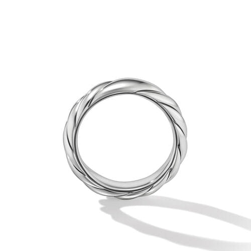 David Yurman Sculpted Cable Band Ring in Sterling Silver