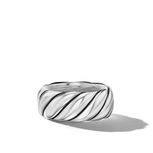 David Yurman Sculpted Cable Band Ring in Sterling Silver, Size 7