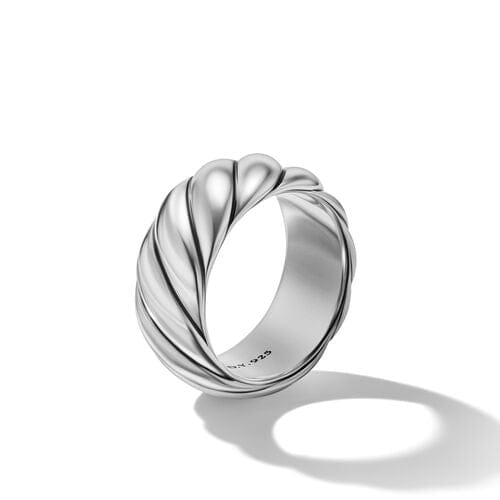David Yurman Sculpted Cable Band Ring in Sterling Silver, Size 7