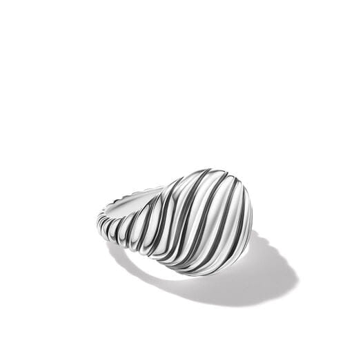 David Yurman Sculpted Cable Pinky Ring in Sterling Silver, Size 4