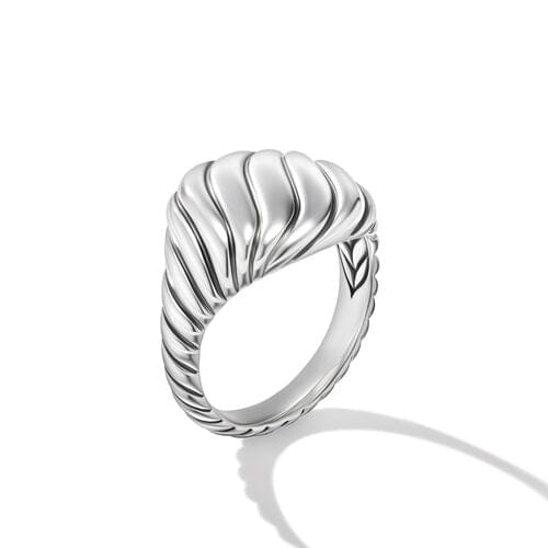 David Yurman Sculpted Cable Pinky Ring in Sterling Silver, Size 4