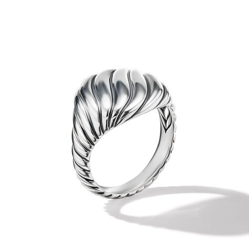 David Yurman Sculpted Cable Pinky Ring in Sterling Silver, Size 4