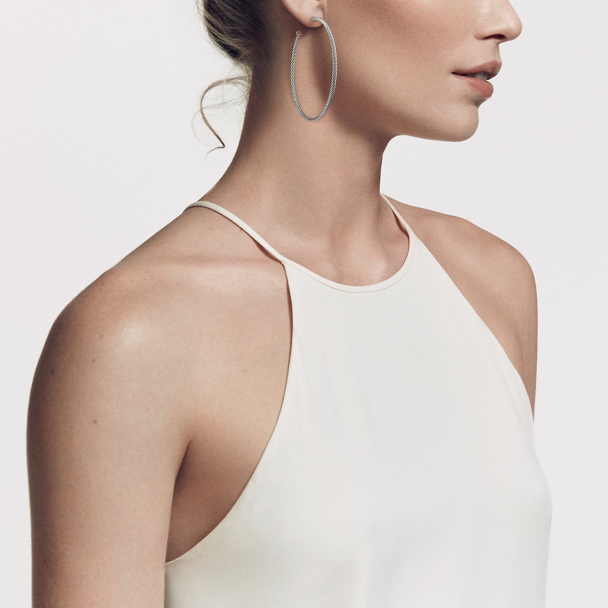 David Yurman Sculpted Cable Hoop Earrings