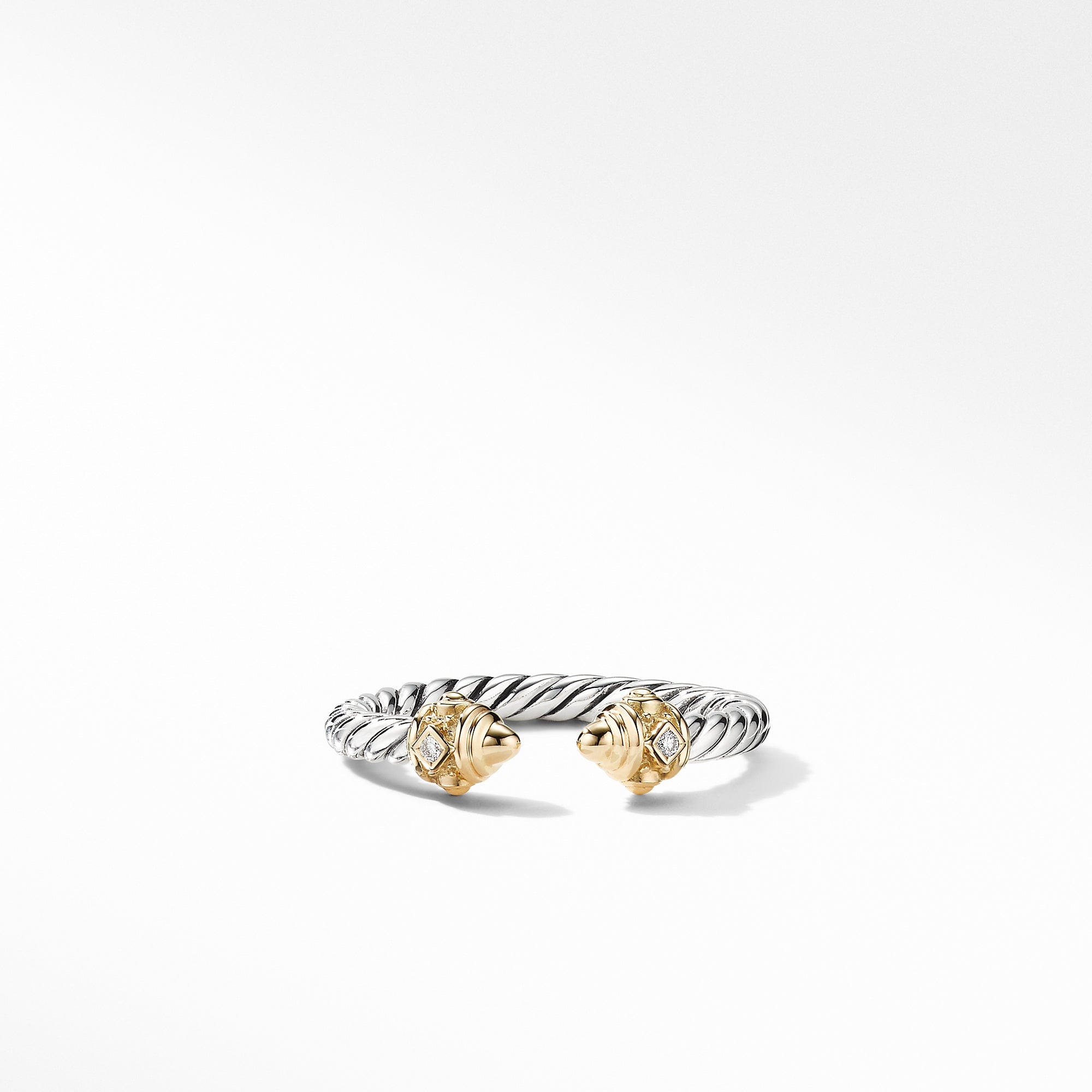 David Yurman Renaissance Ring, 14K Yellow Gold and Diamonds, Size 7