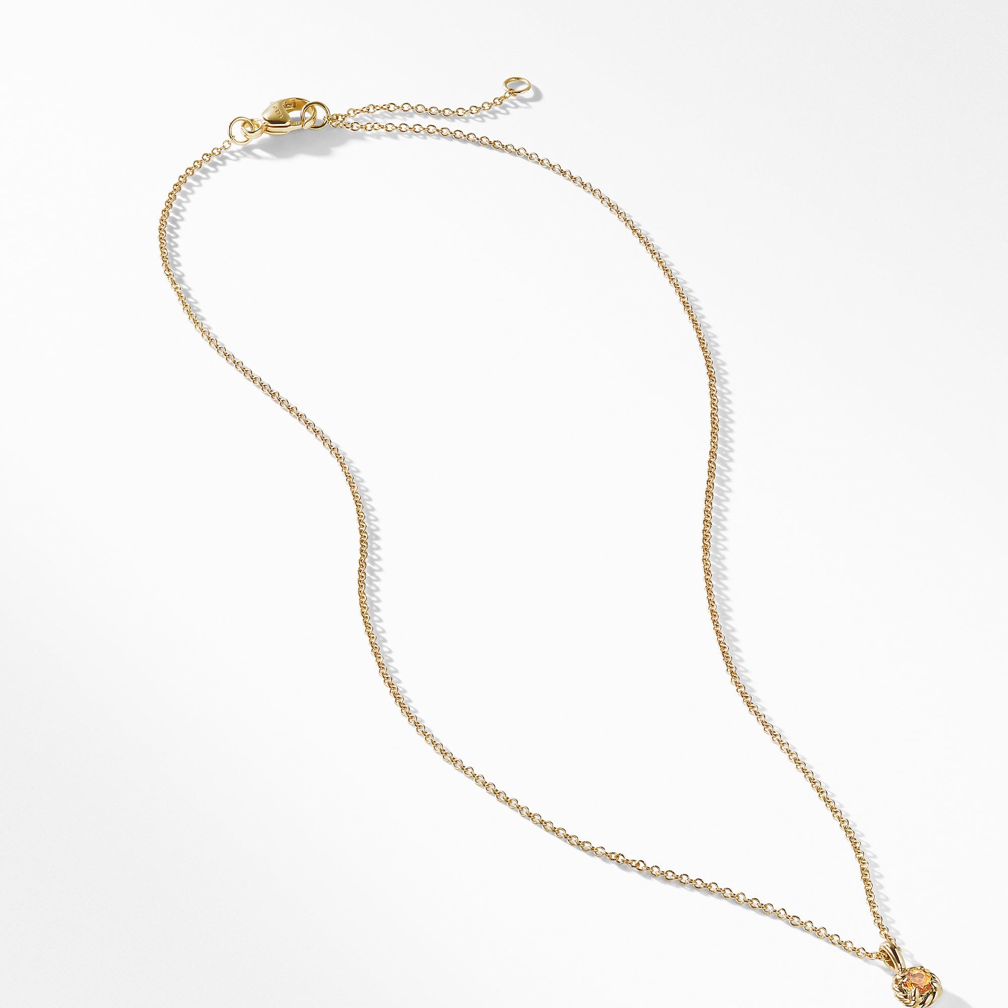 David Yurman Cable Collectibles® Kids Necklace Birthstone Necklace with Citrine in 18K Gold, 3 mm