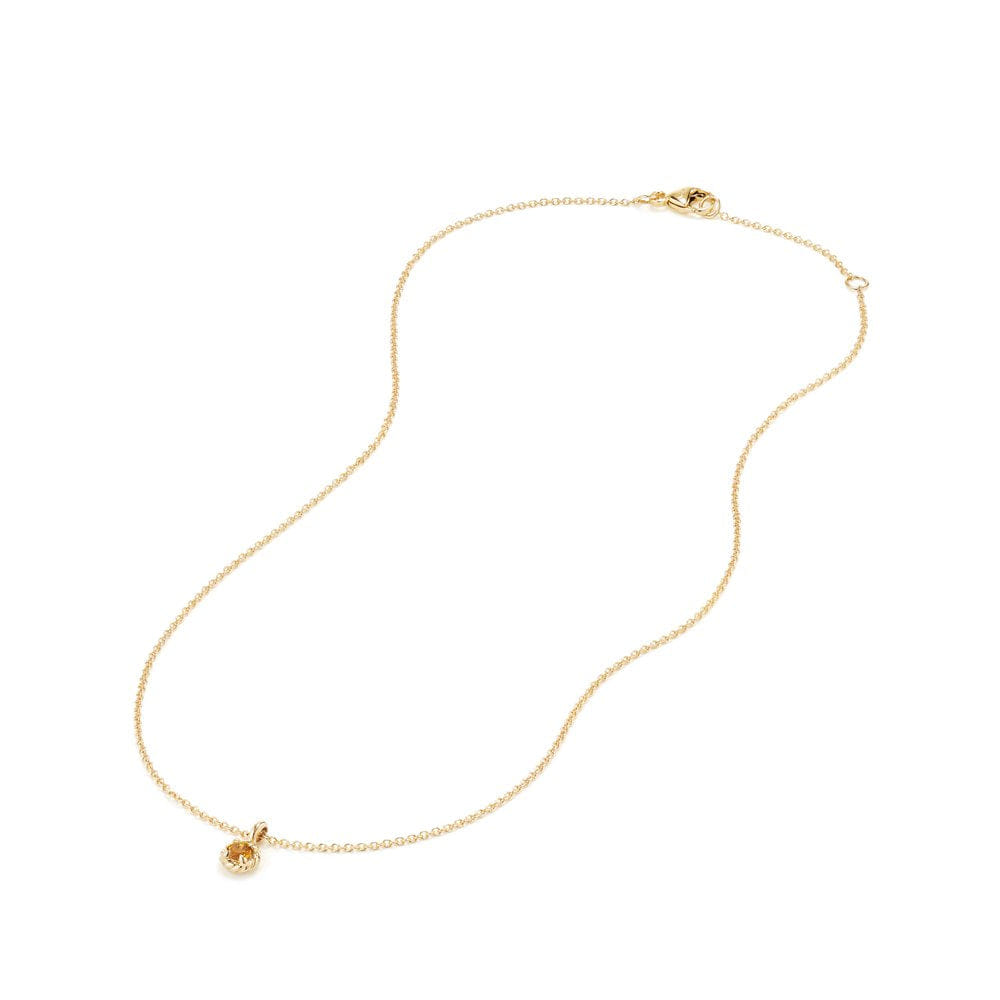 David Yurman Cable Collectibles® Kids Necklace Birthstone Necklace with Citrine in 18K Gold, 3 mm