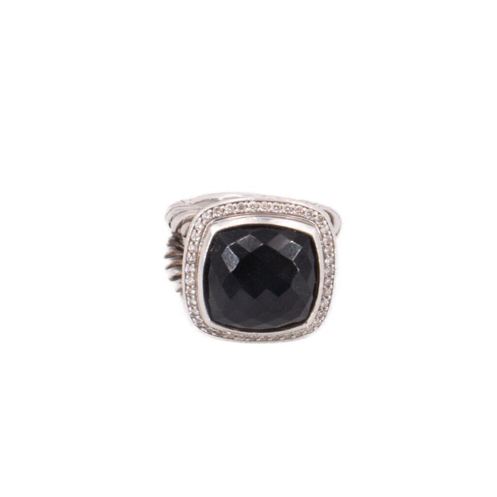 DAVID Yurman ALBION STERLING SILVER, ONYX, DIAMOND RINGS 7