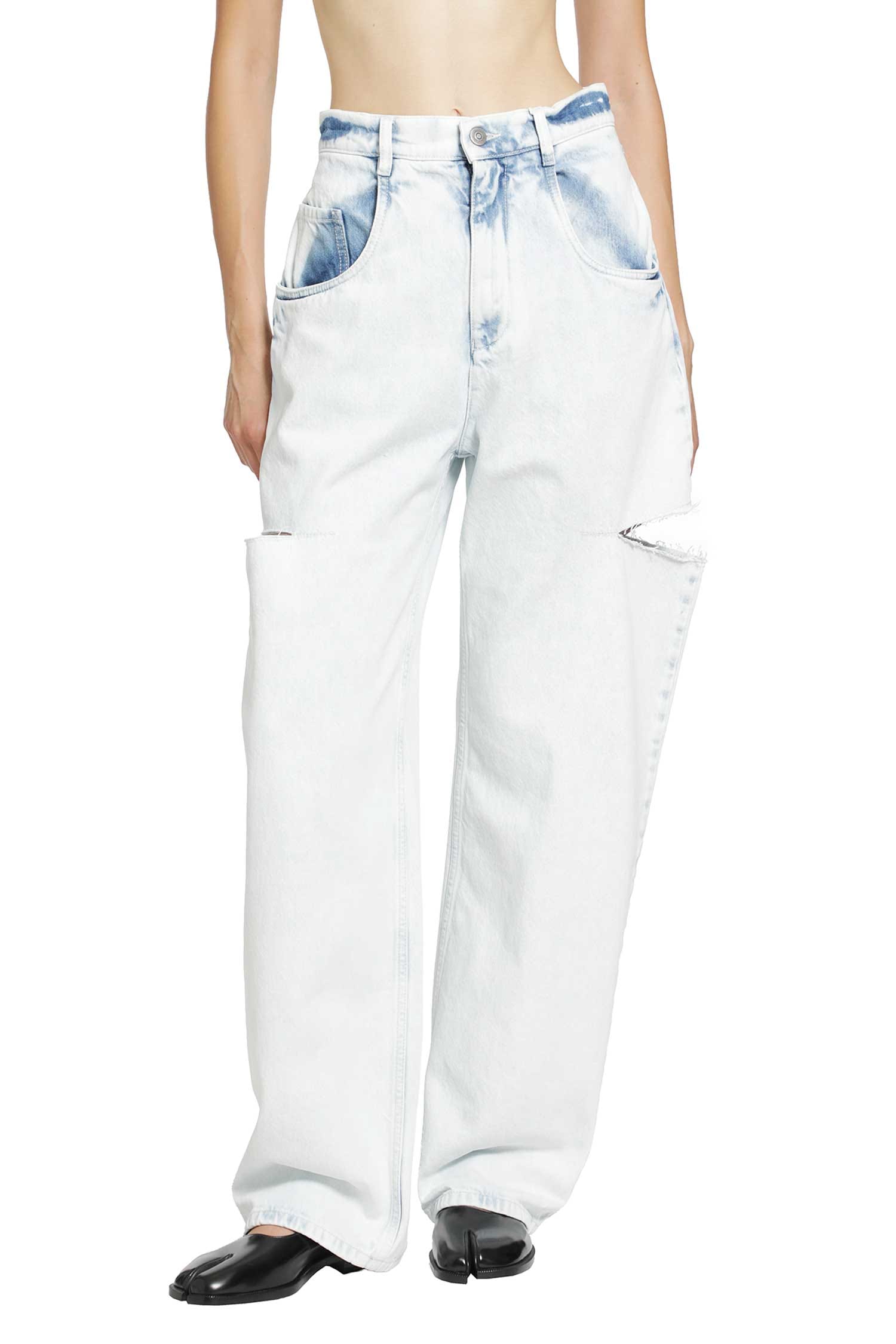 Maison Margiela Bleached Cut - out Jeans