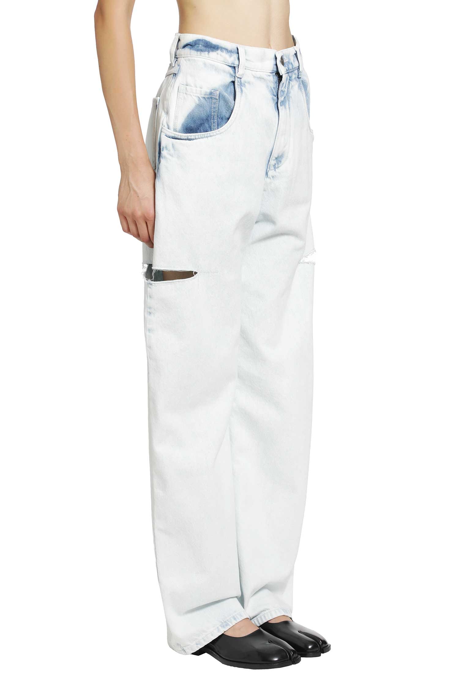 Maison Margiela Bleached Cut - out Jeans