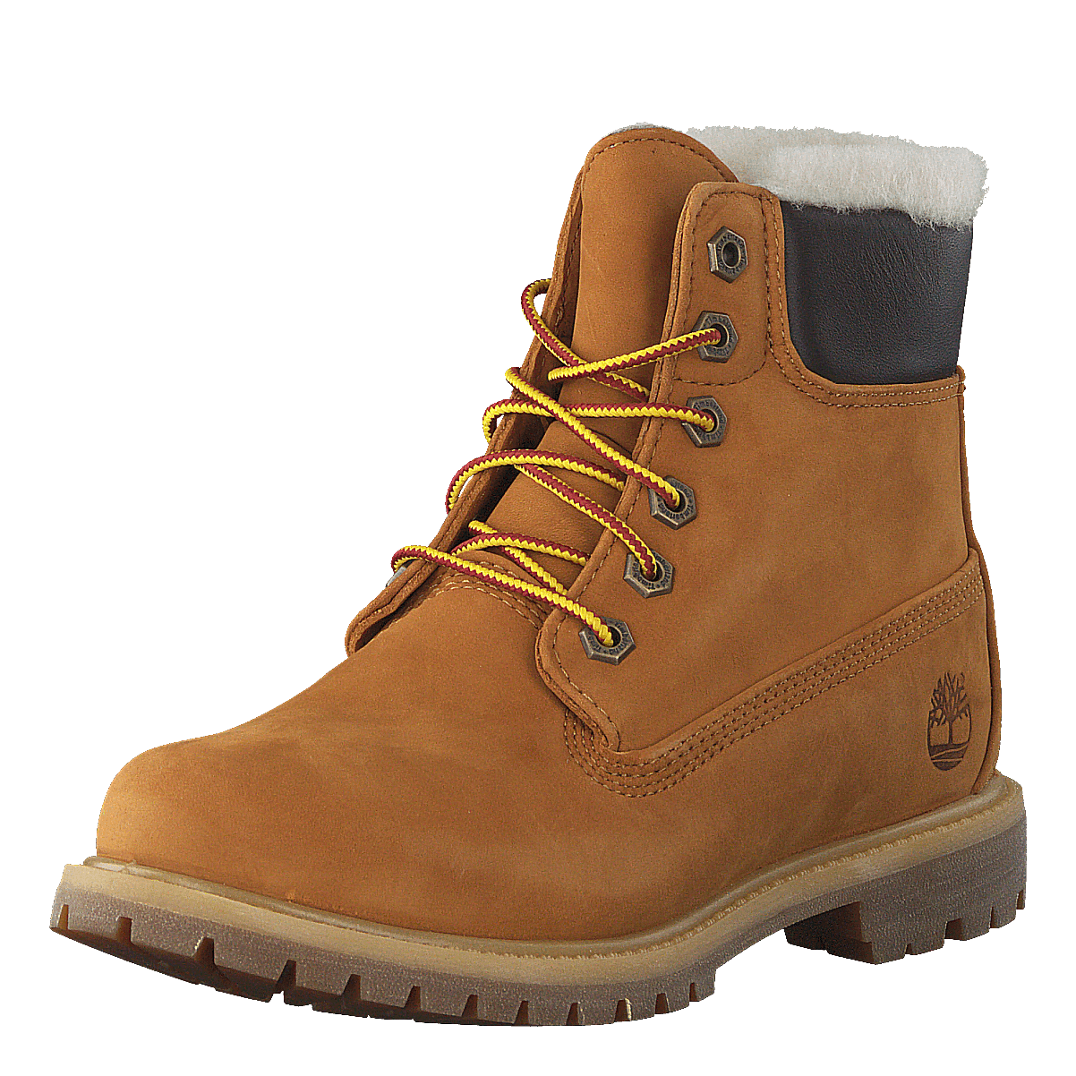 Timberland 6 Inch Premium Shearling Lined Wheat Nubuck