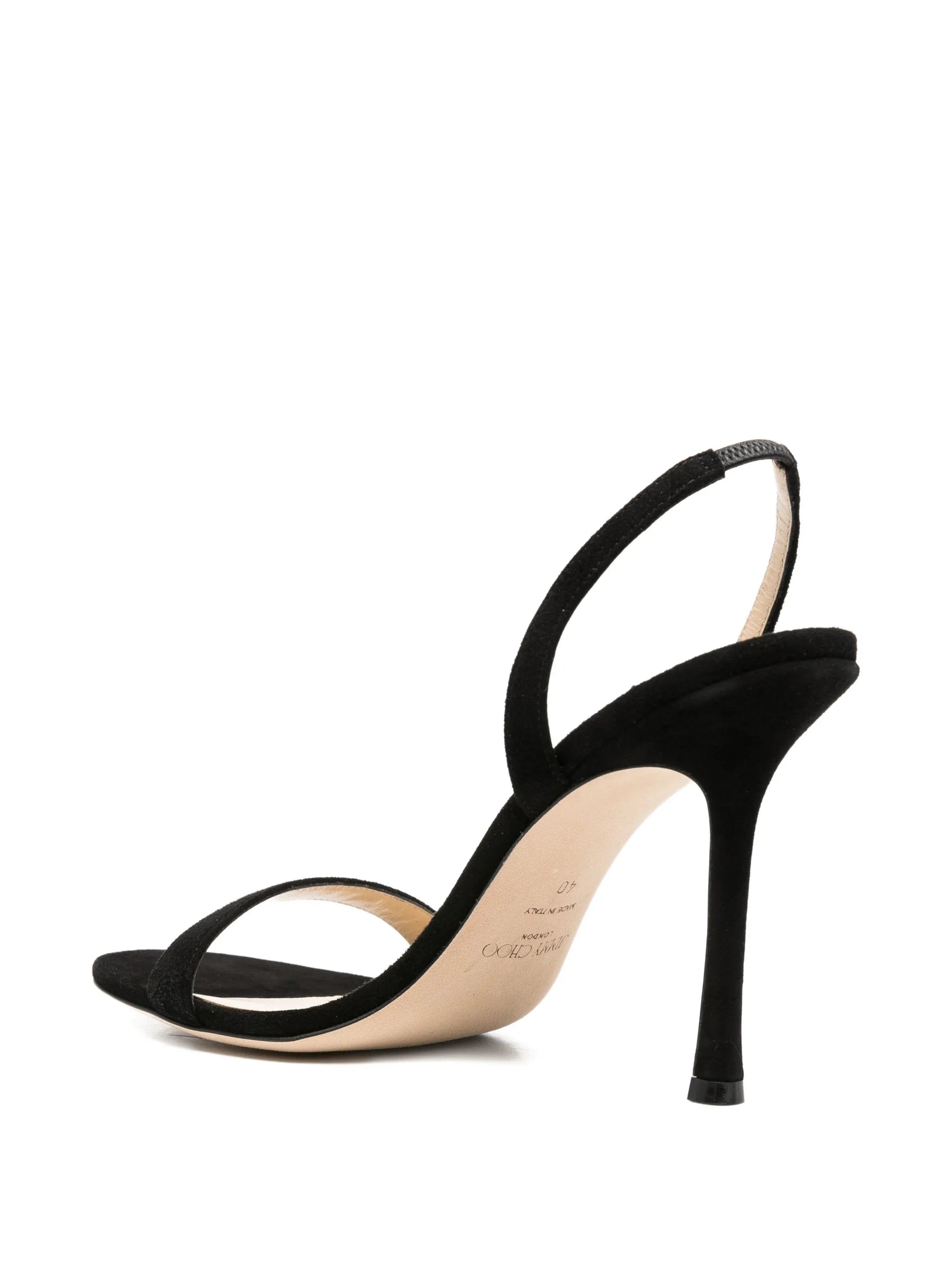 Jimmy Choo Jenn 100 black suede sandals
