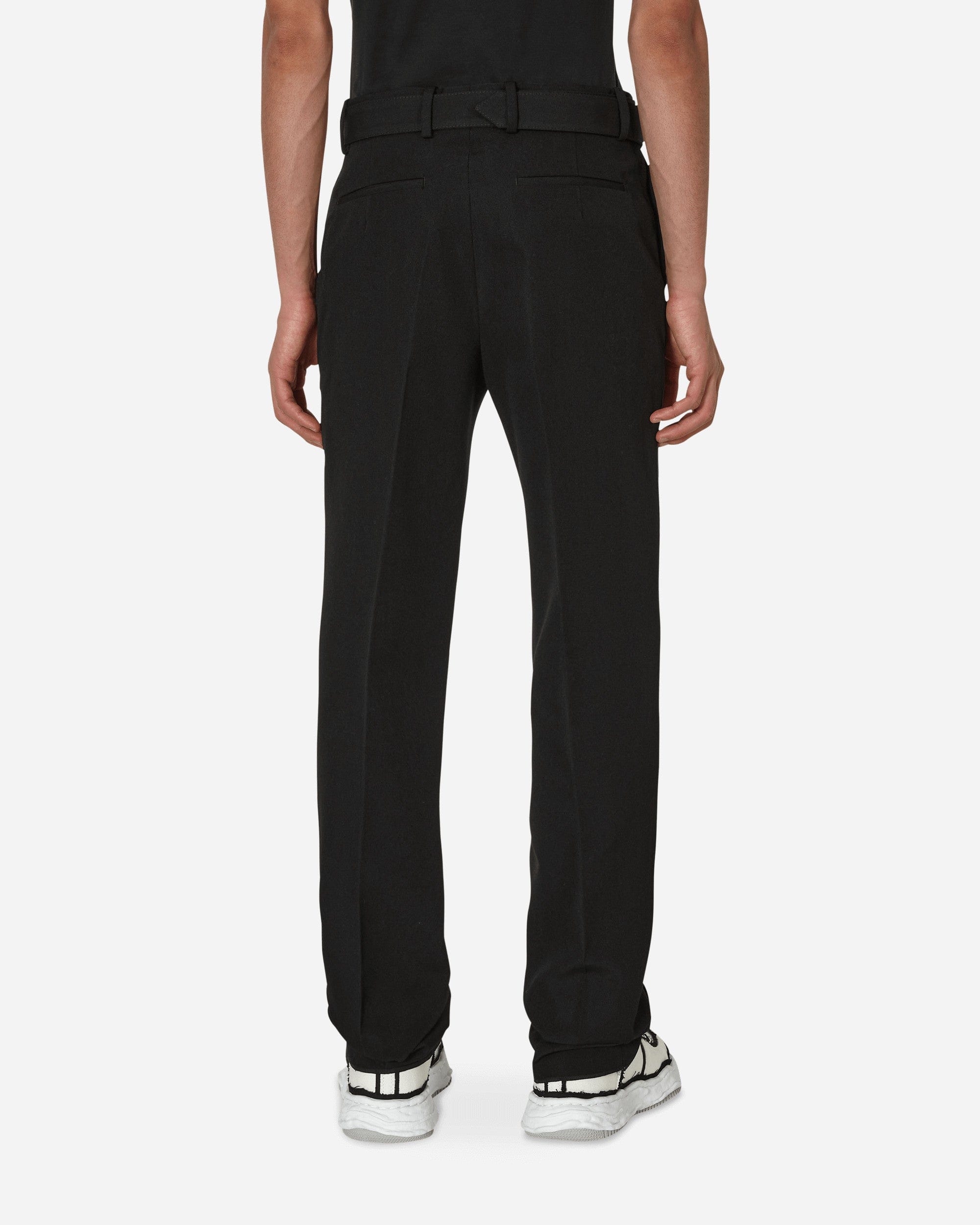 Off-White Buckle Dry Wool Slim Pants Black