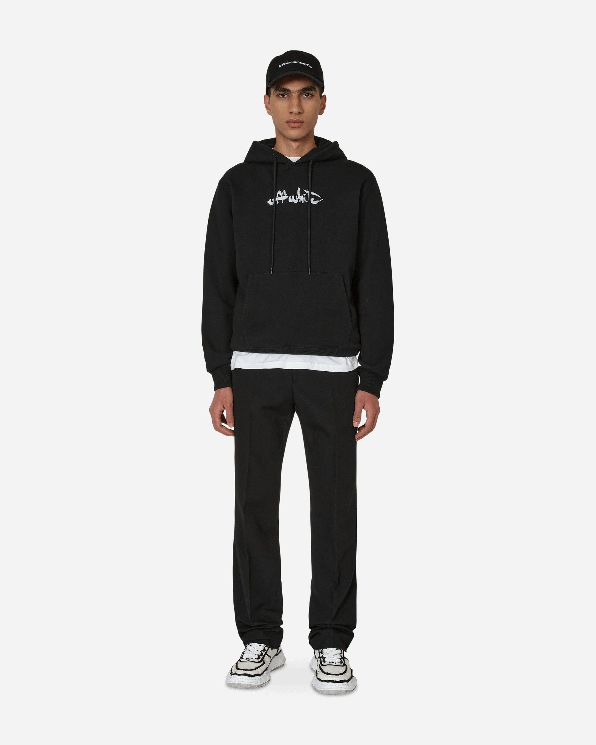 Off-White Buckle Dry Wool Slim Pants Black