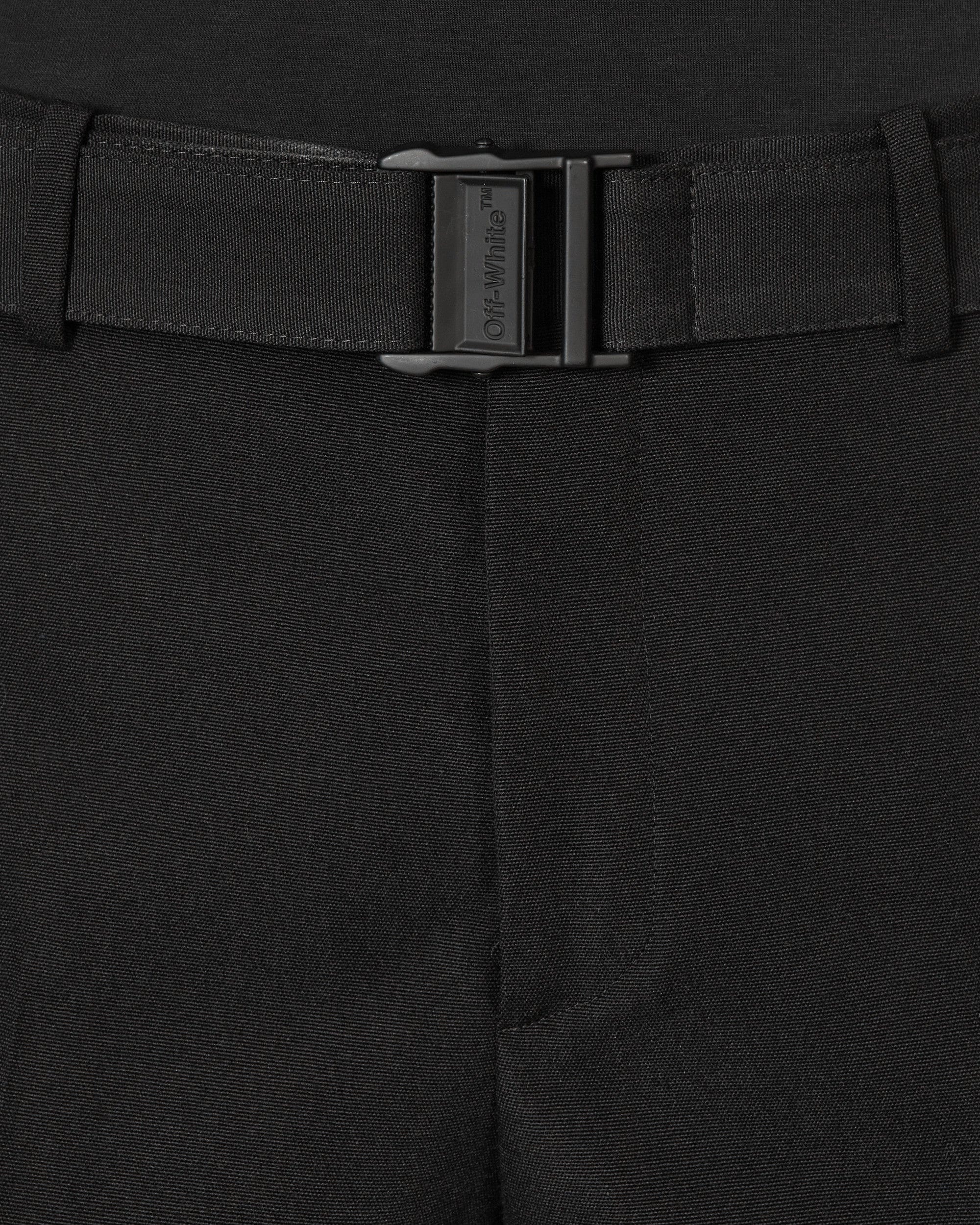 Off-White Buckle Dry Wool Slim Pants Black