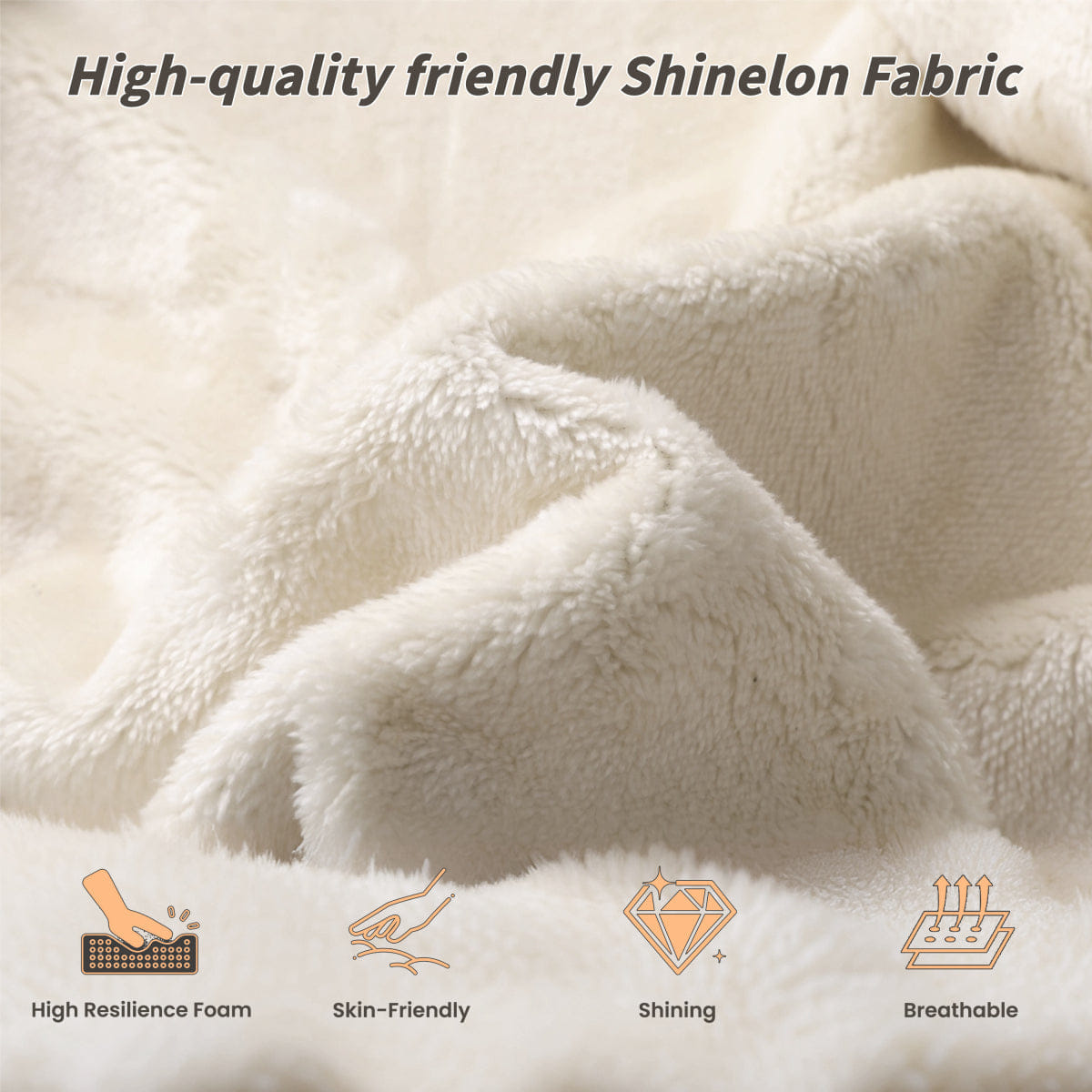 Off-White Streamdale AirFrame King Frameless Bed Surround, 8.7" Cloud Cushion, Off - white