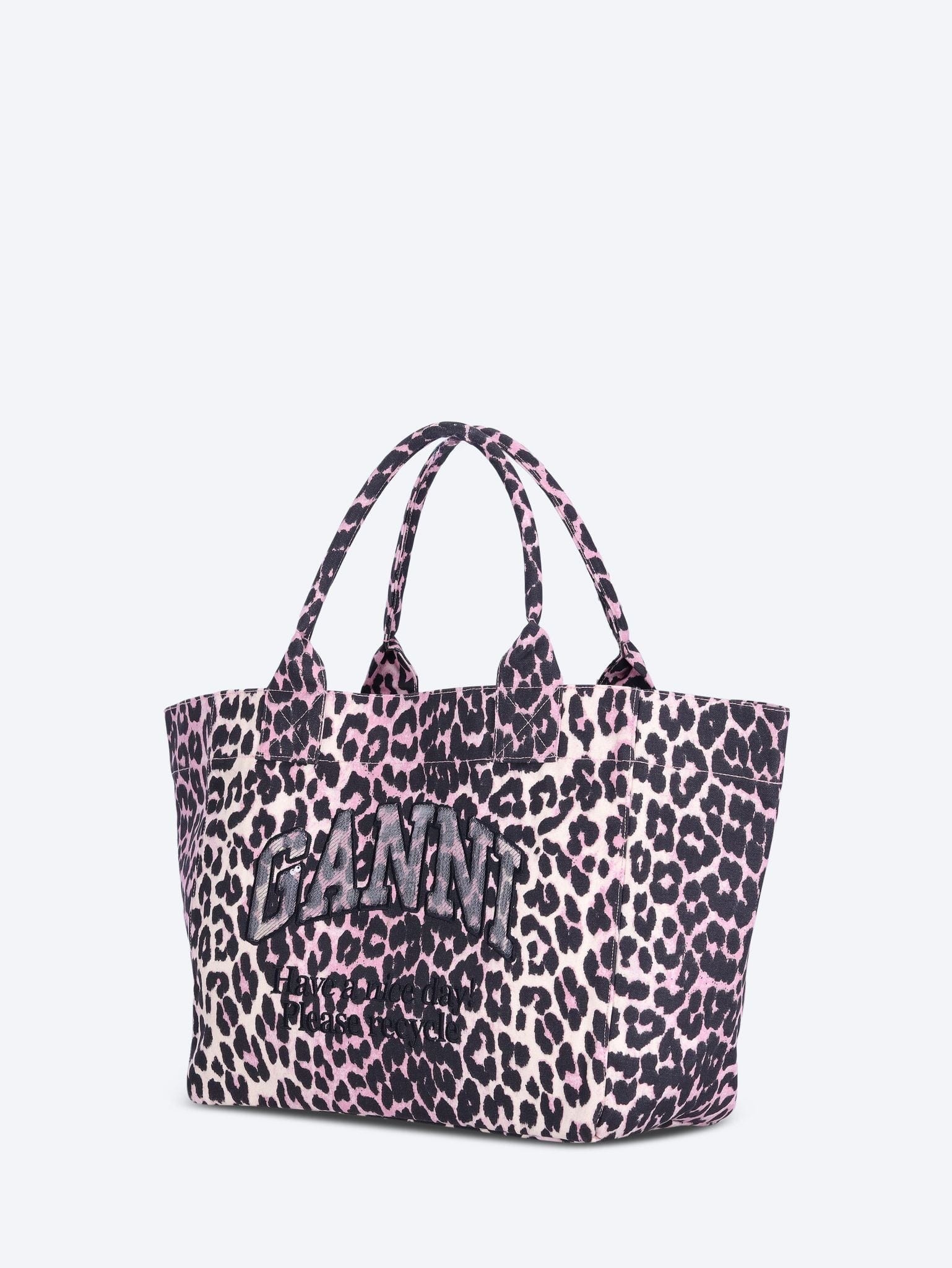 GANNI Medium trapeze printed sequin tote bag