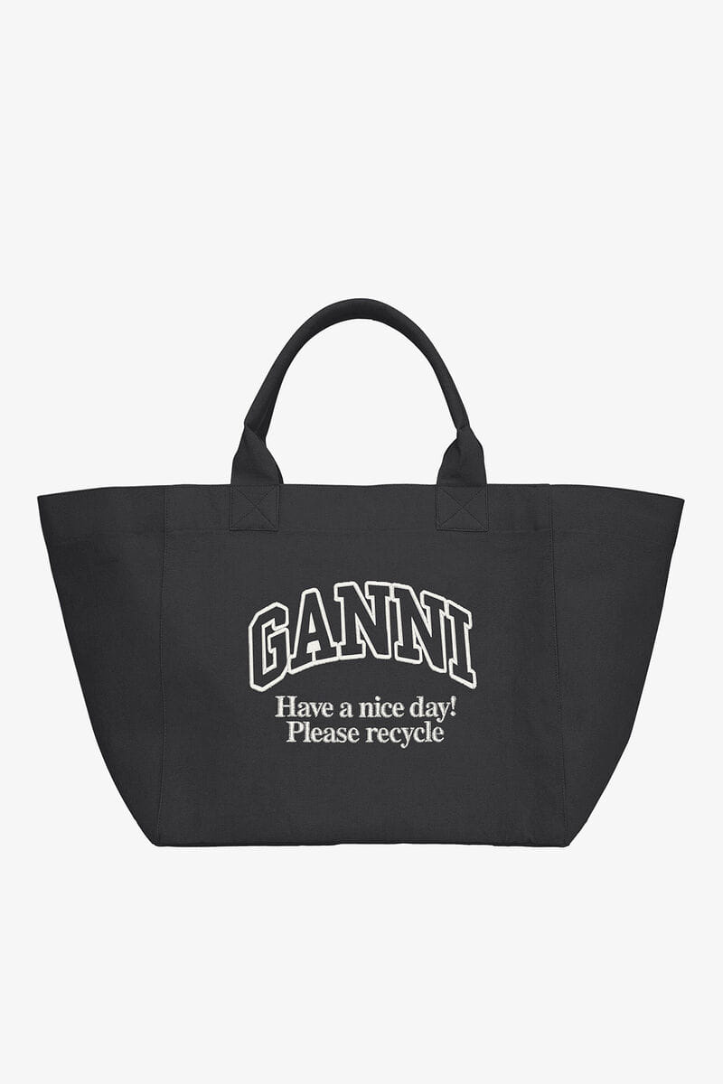 Ganni Phantom Black Xxl Tote