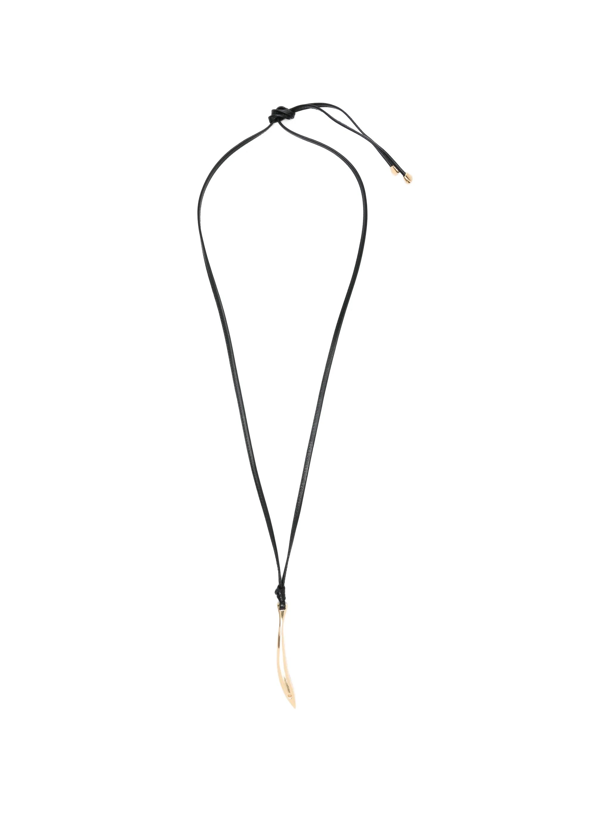 Bottega Veneta Sardine pendant leather - cord necklace