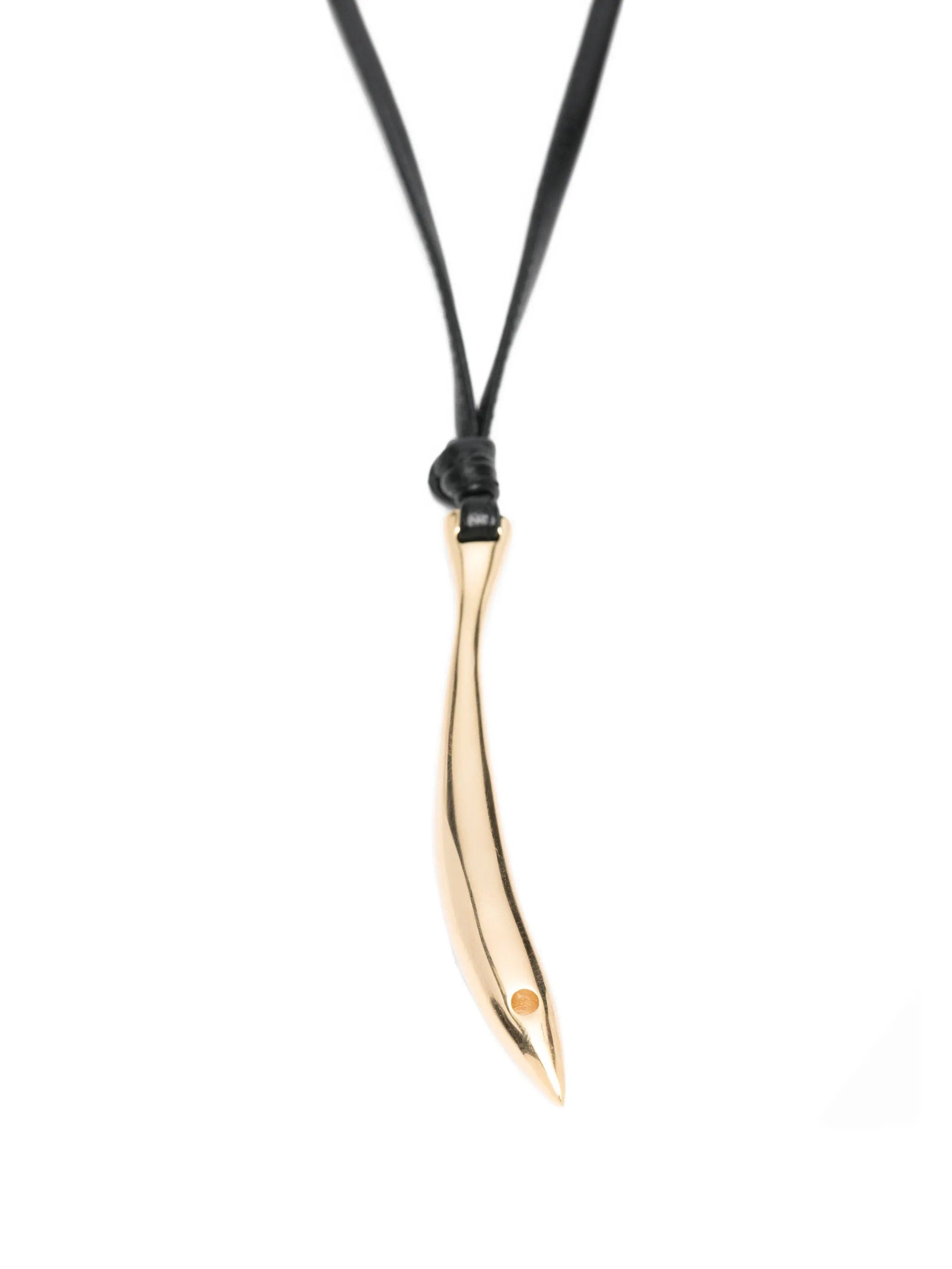 Bottega Veneta Sardine pendant leather - cord necklace