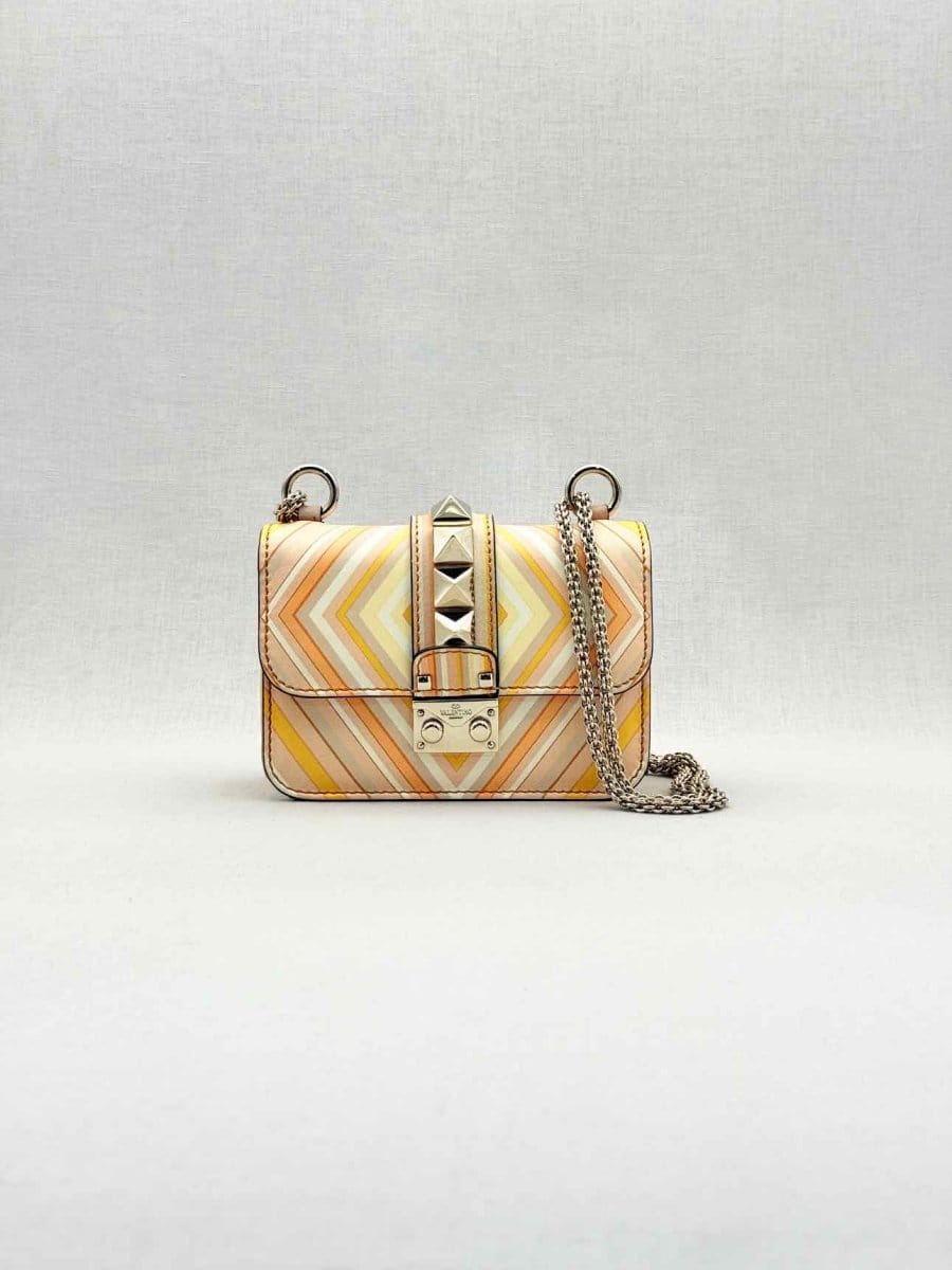 Valentino Garavani Peach Multicolor Shoulder Bag