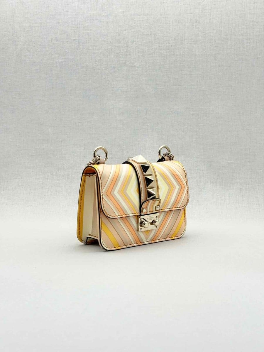 Valentino Garavani Peach Multicolor Shoulder Bag
