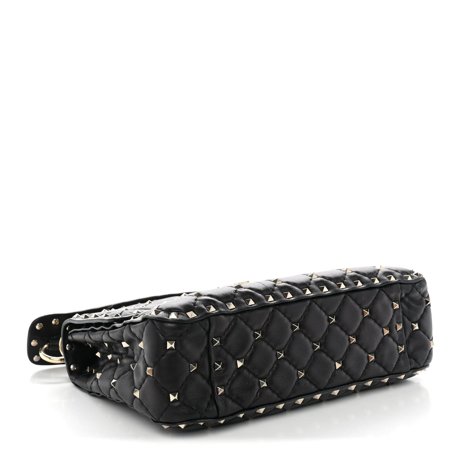 Valentino Garavani Nappa Medium Rockstud Spike Shoulder Bag Black