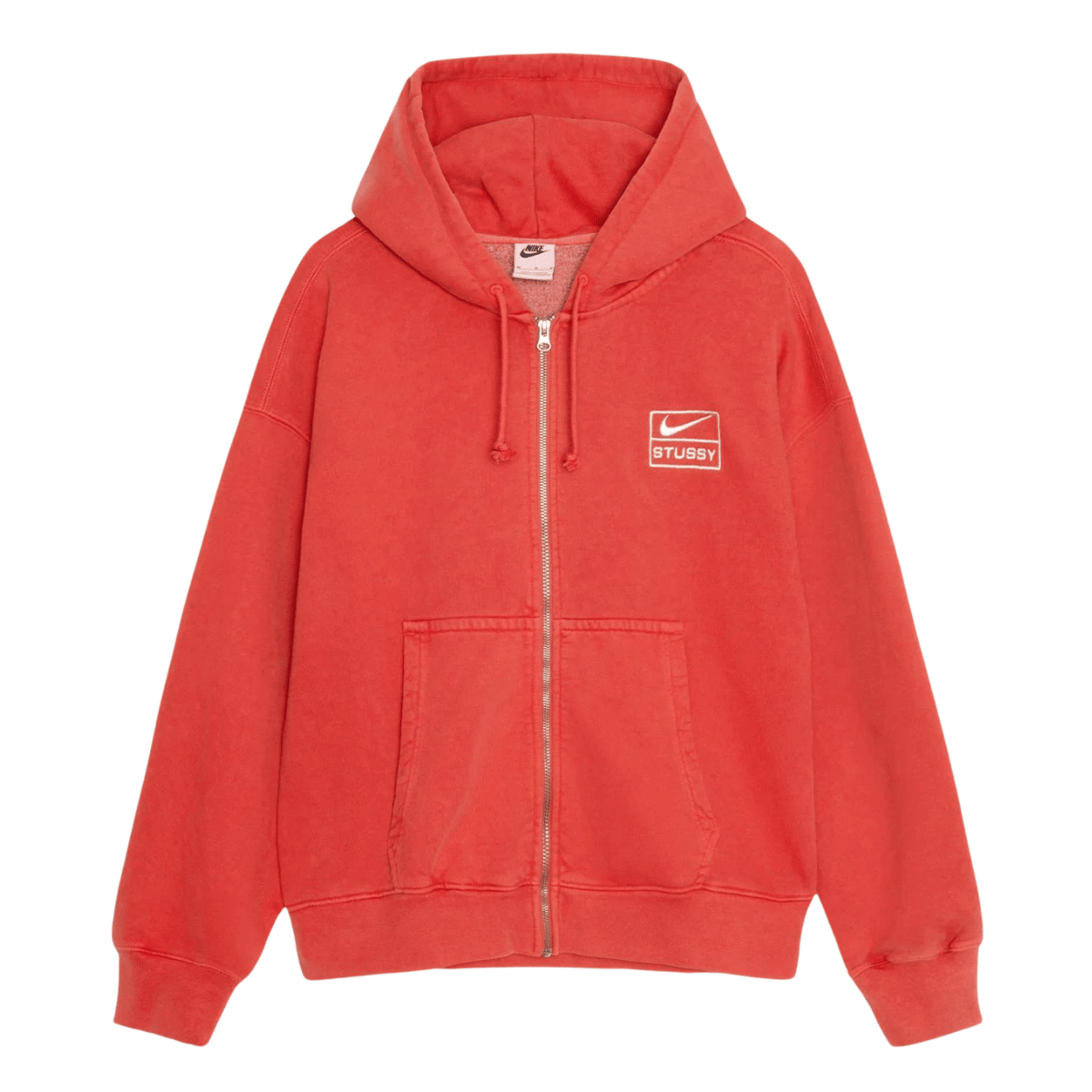Stussy Nike x Stussy Pigment Dyed Fleece Zip Hoodie Habanero Red (FW23)