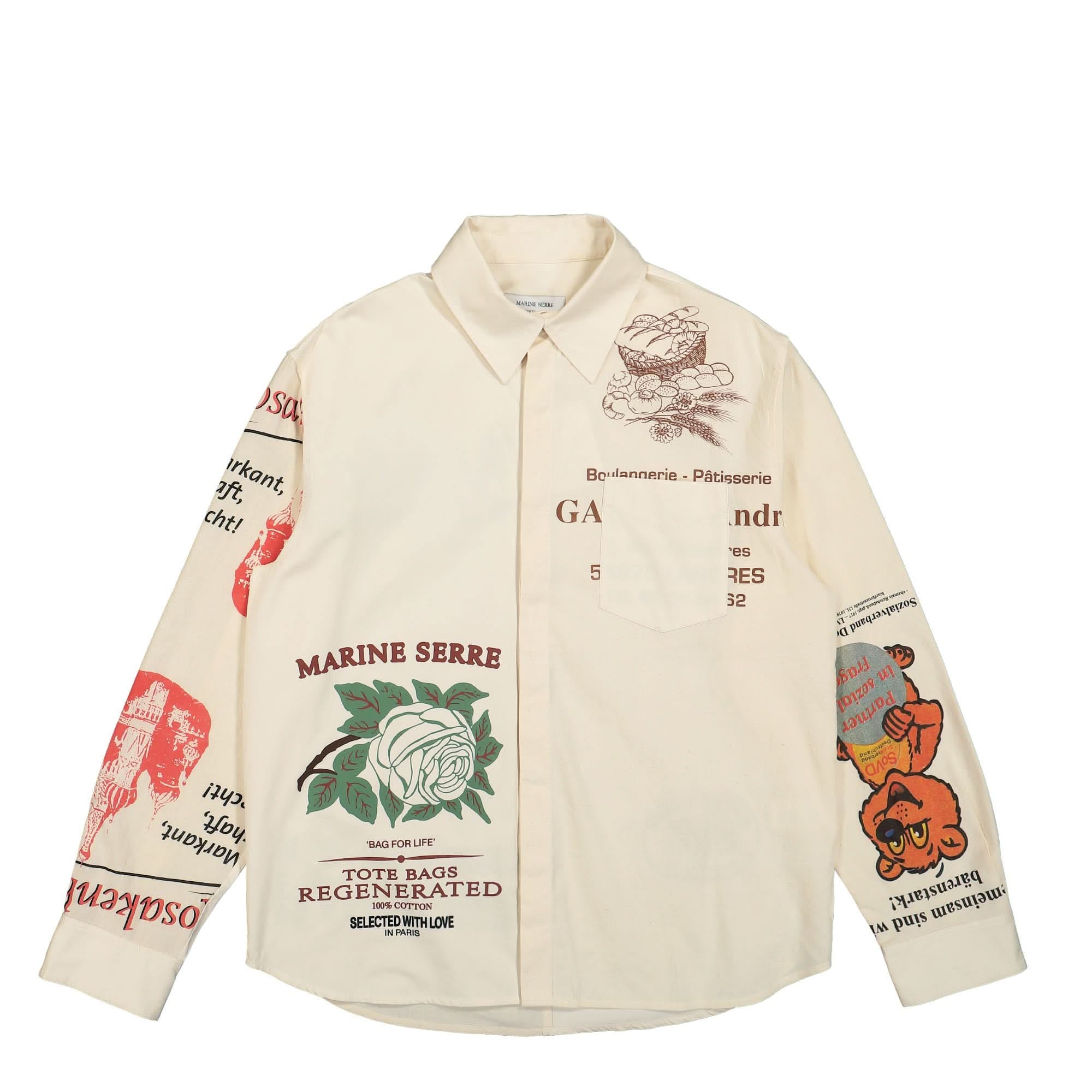 Marine Serre Regenerated Tote Bag Button Down Shirt