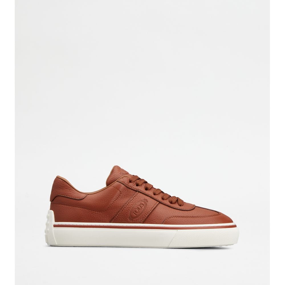 Tod's Tods Sneakers In Leather Brown Mens