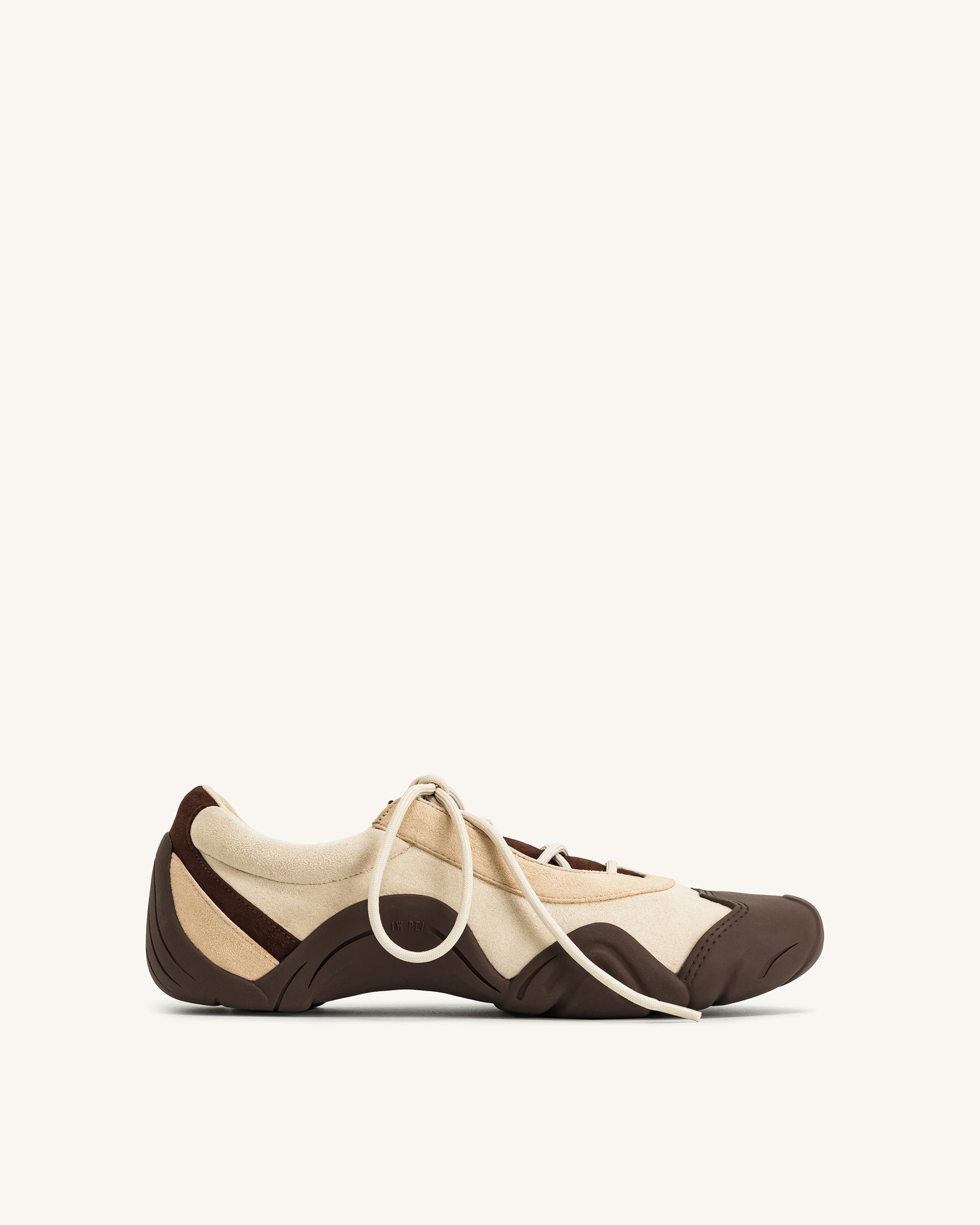 Jw Pei Caitlin Lace Up Ballerina Sneakers Light Brown