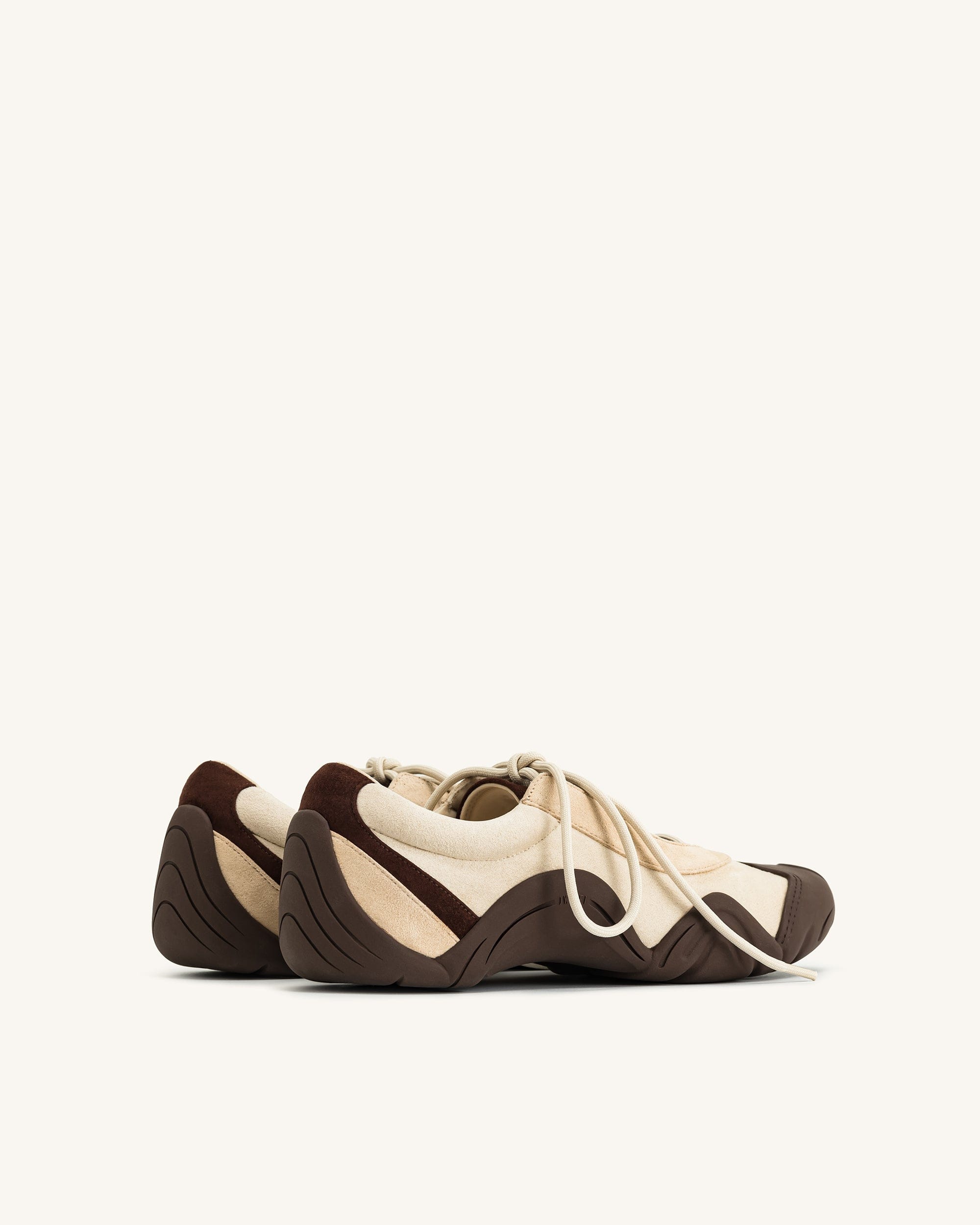 Jw Pei Caitlin Lace Up Ballerina Sneakers Light Brown