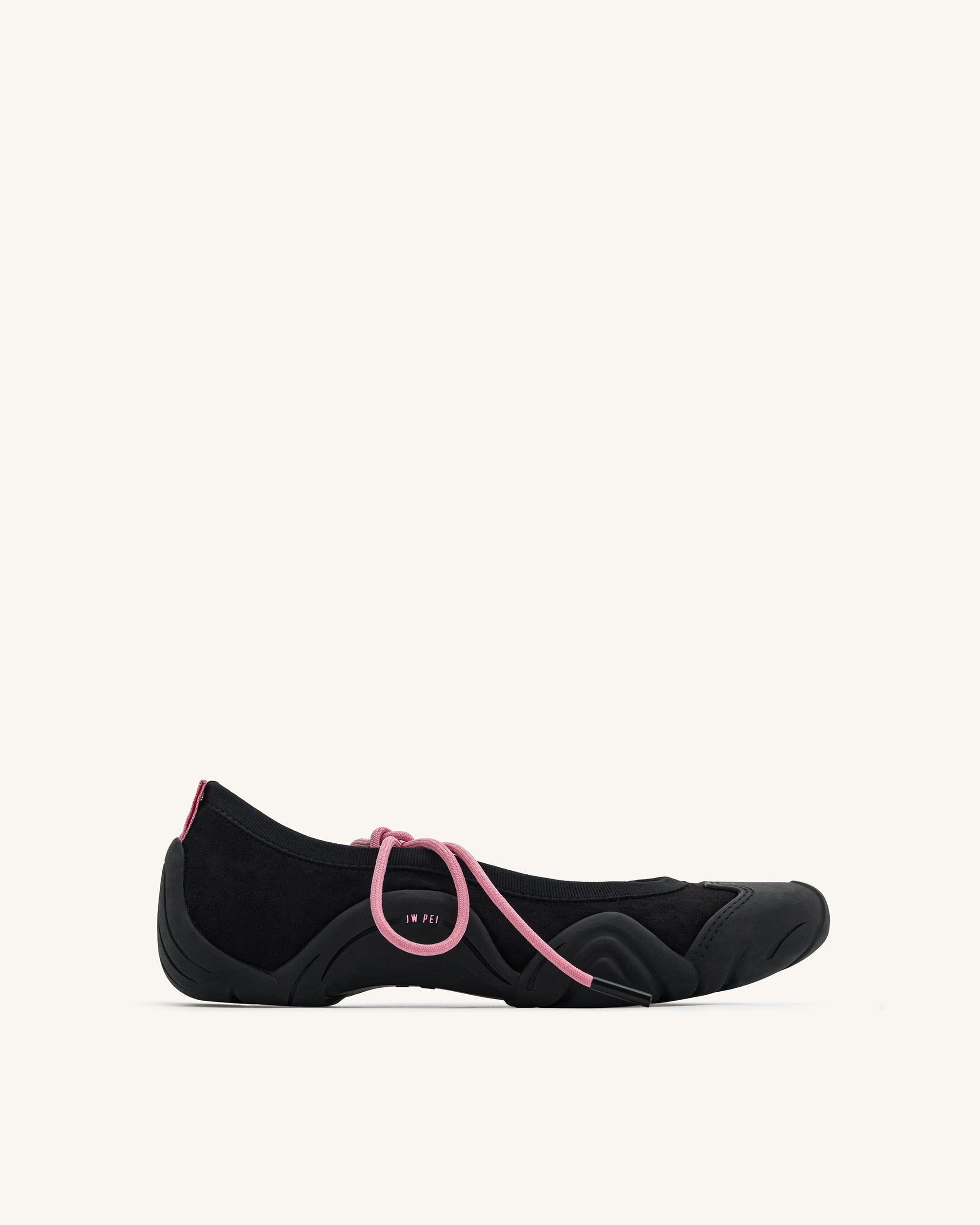 Jw Pei Caitlin Lace Up Ballerina Sneakers Black