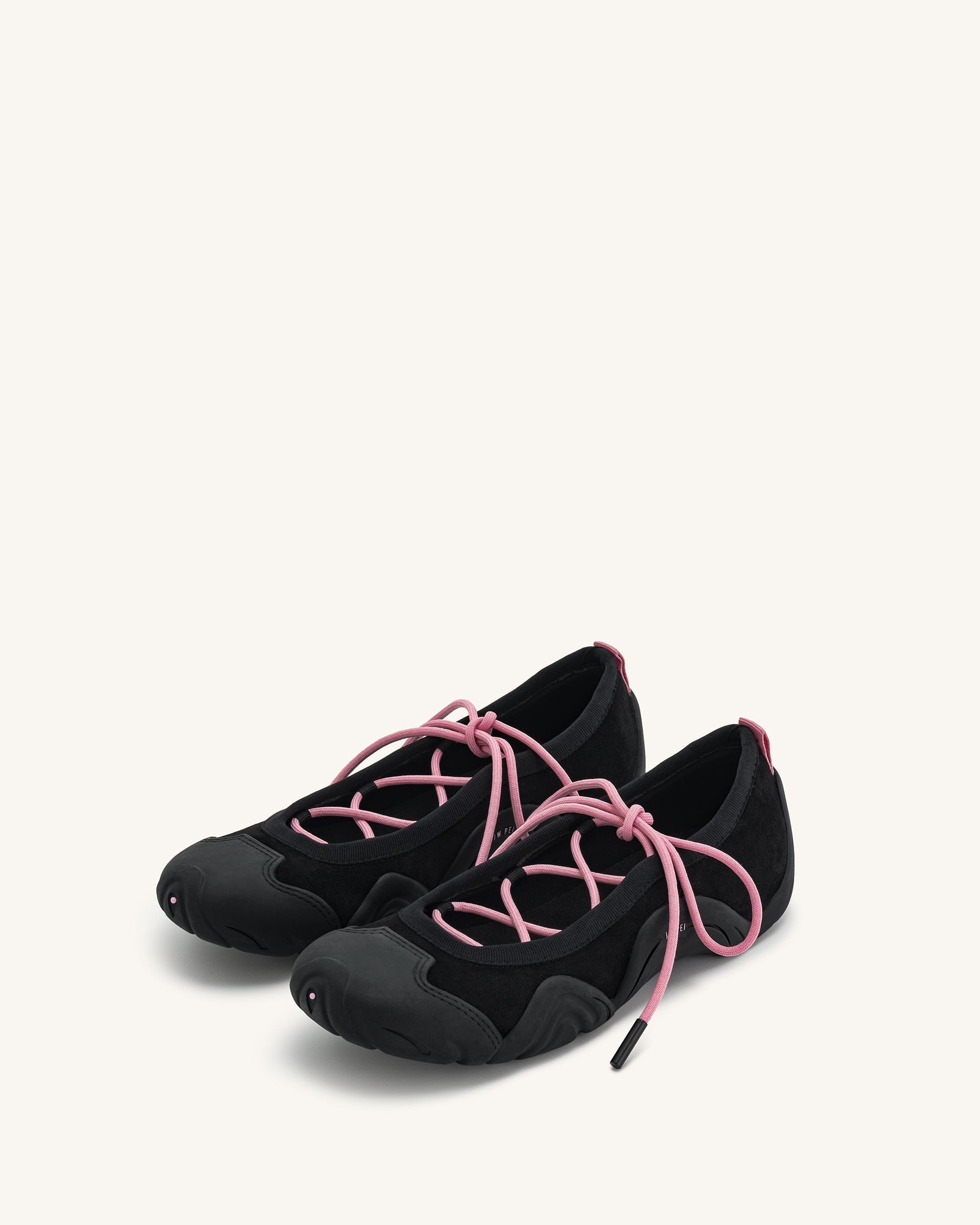 Jw Pei Caitlin Lace Up Ballerina Sneakers Black