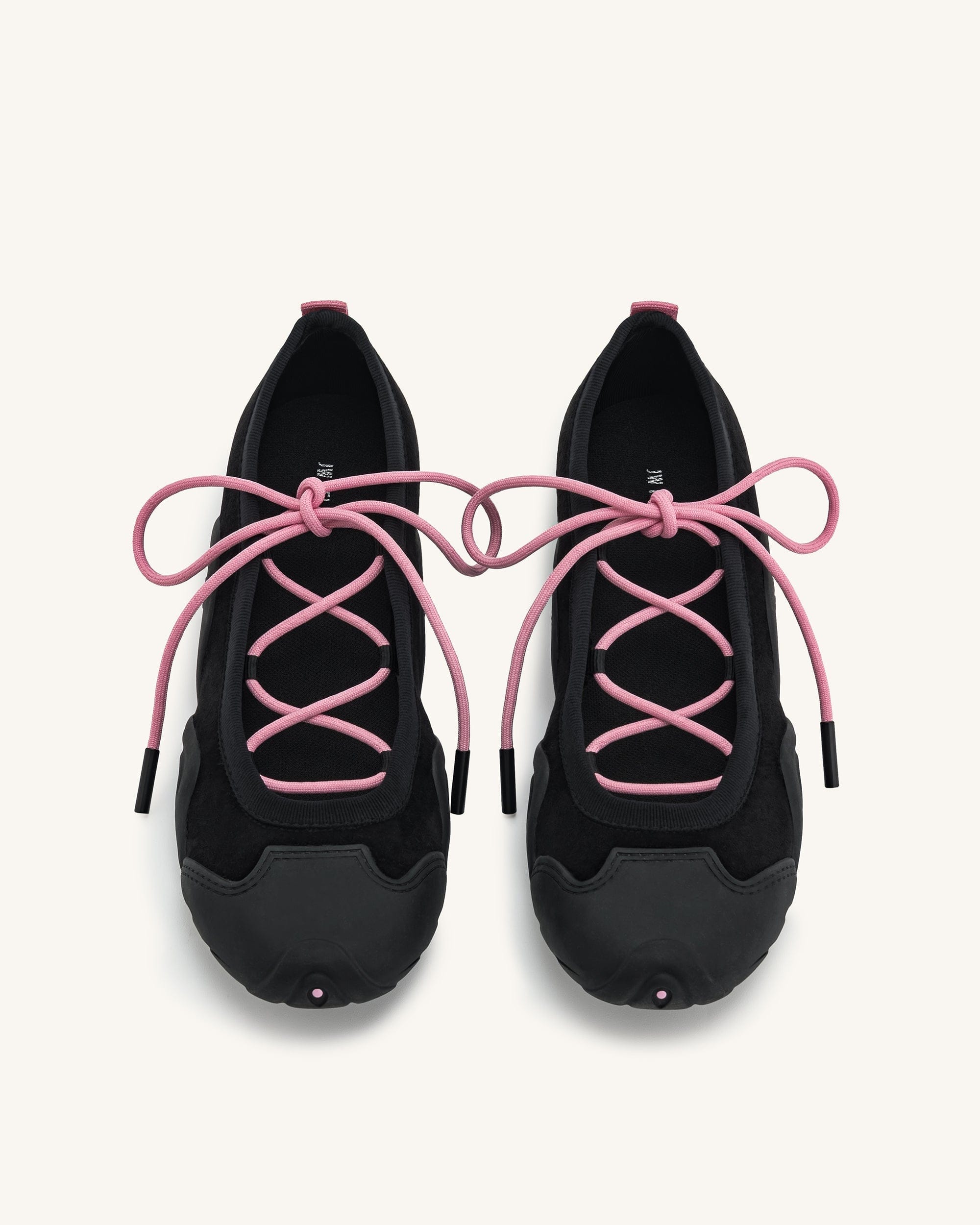 Jw Pei Caitlin Lace Up Ballerina Sneakers Black