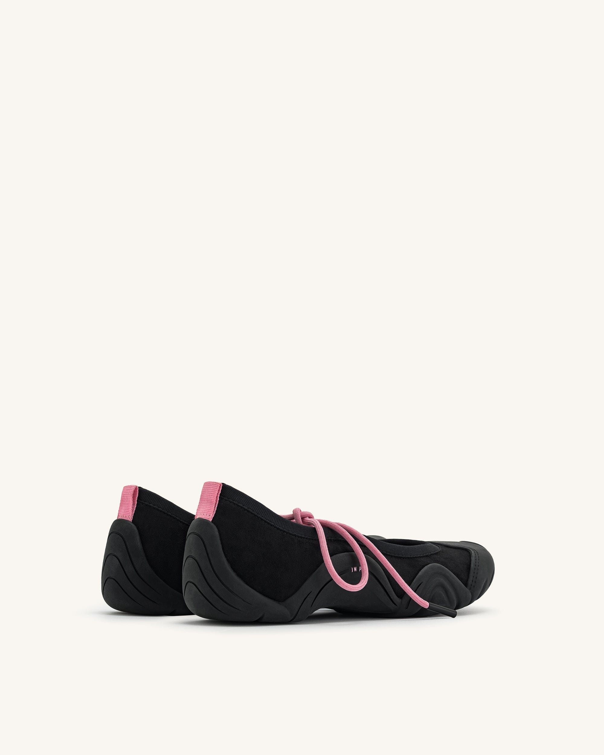 Jw Pei Caitlin Lace Up Ballerina Sneakers Black