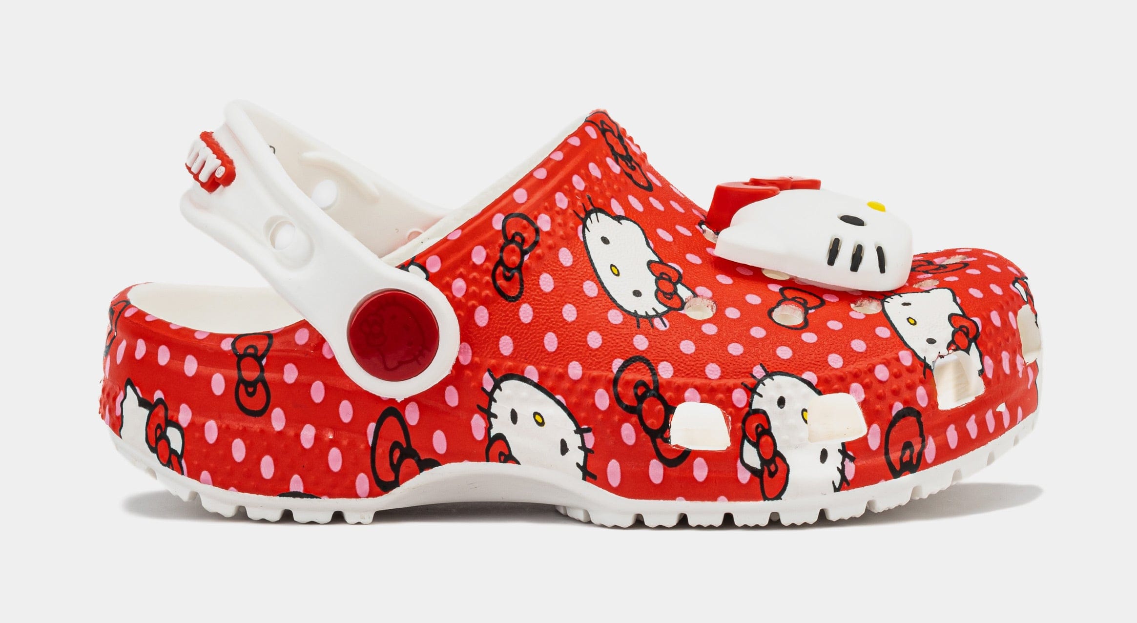 CROCS Hello Kitty Classic Clog Infant Toddler Sandals (Red)