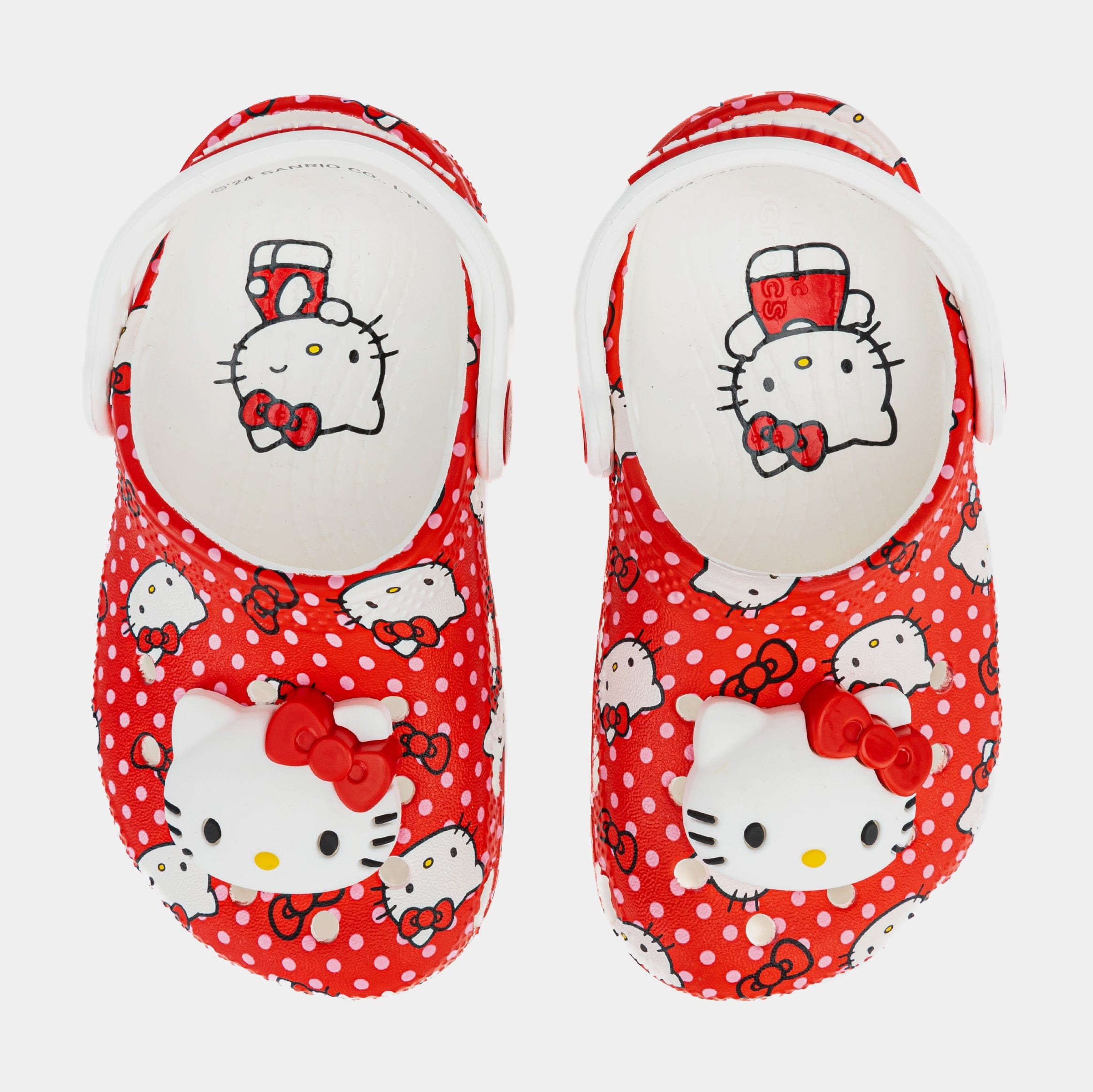 CROCS Hello Kitty Classic Clog Infant Toddler Sandals (Red)