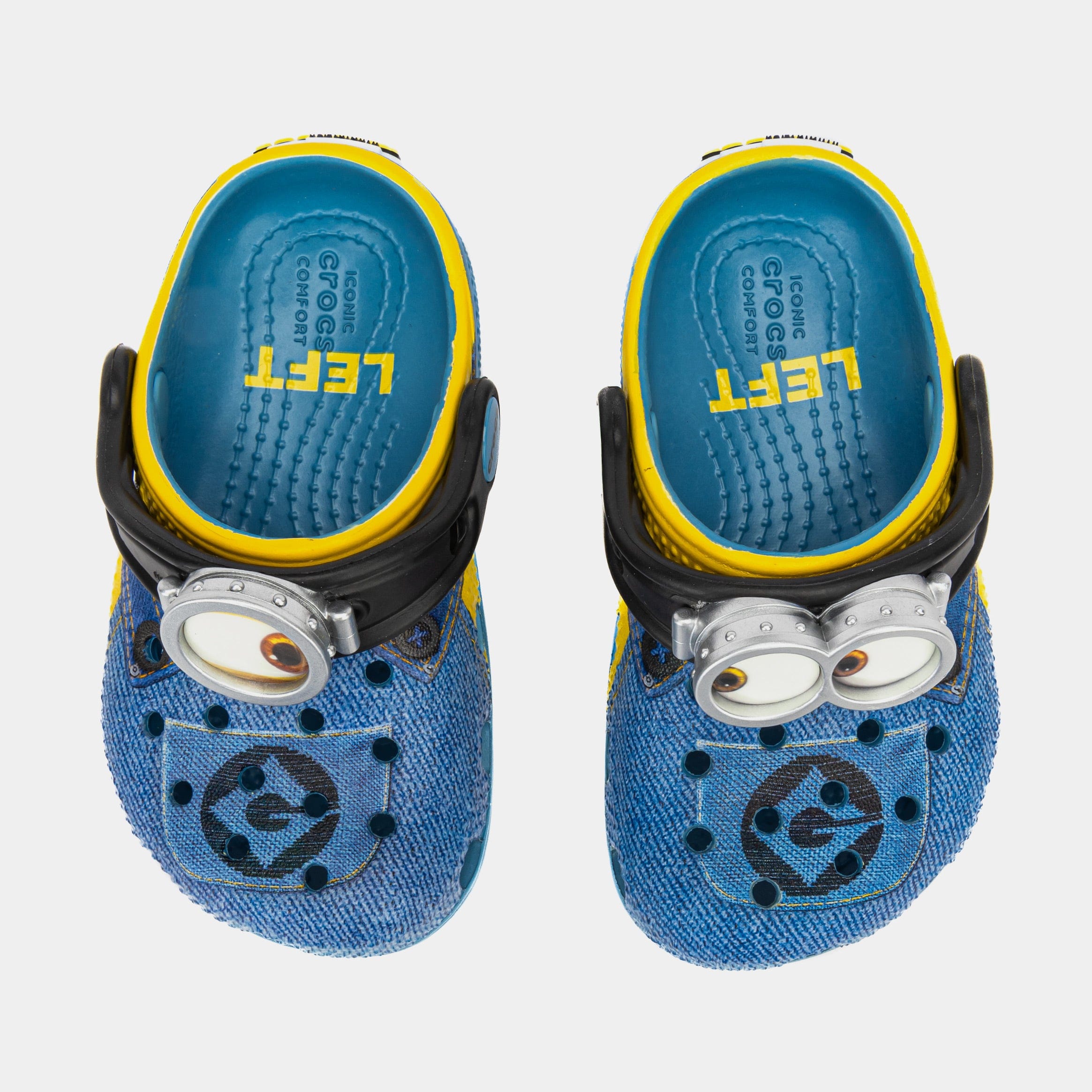 CROCS Minions Classic Clog Infant Toddler Sandals (Yellow/Blue) Free Shipping