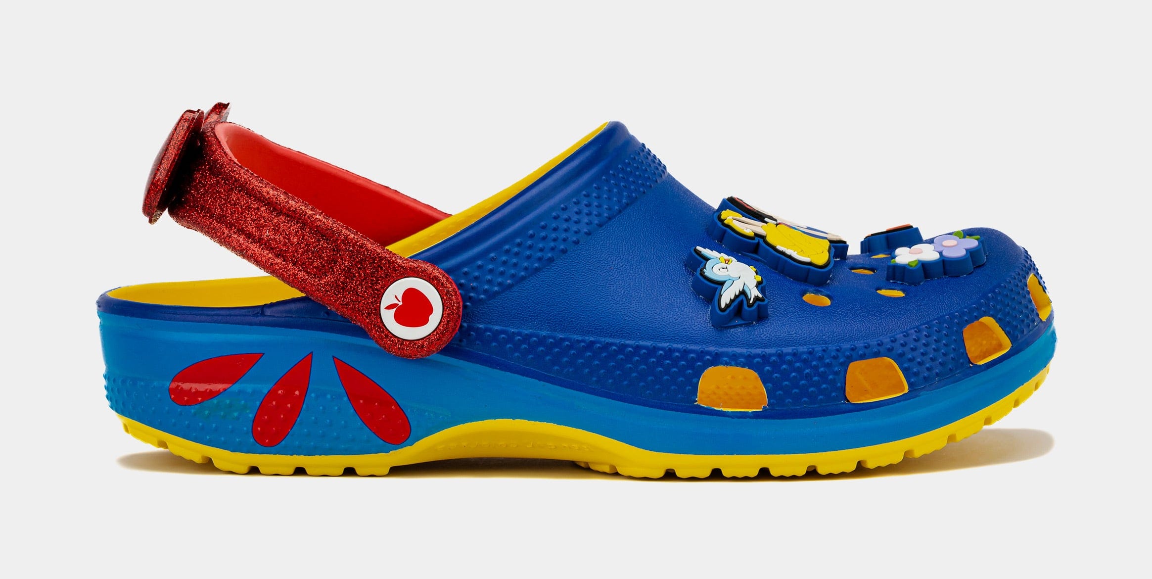 CROCS Disney Snow White Classic Clog Preschool/Grade School Sandals (White/Blue/Red)