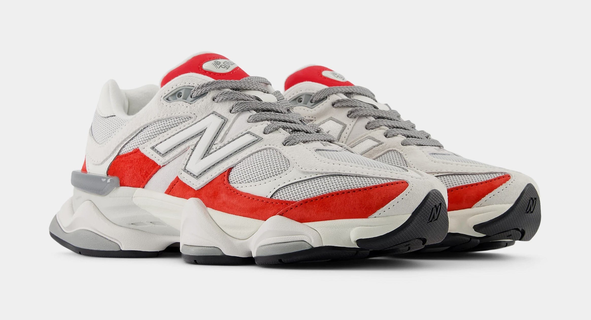 Newbalance 9060 Mens Running Shoes (White/Grey/Red)