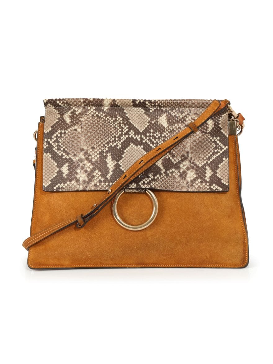 Chloe Medium Python Faye Shoulder Bag