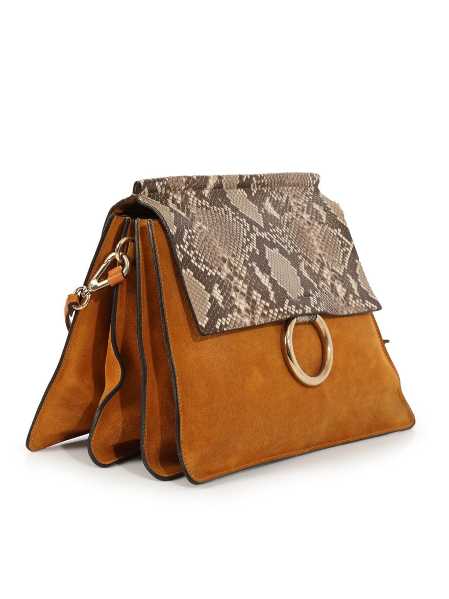 Chloe Medium Python Faye Shoulder Bag