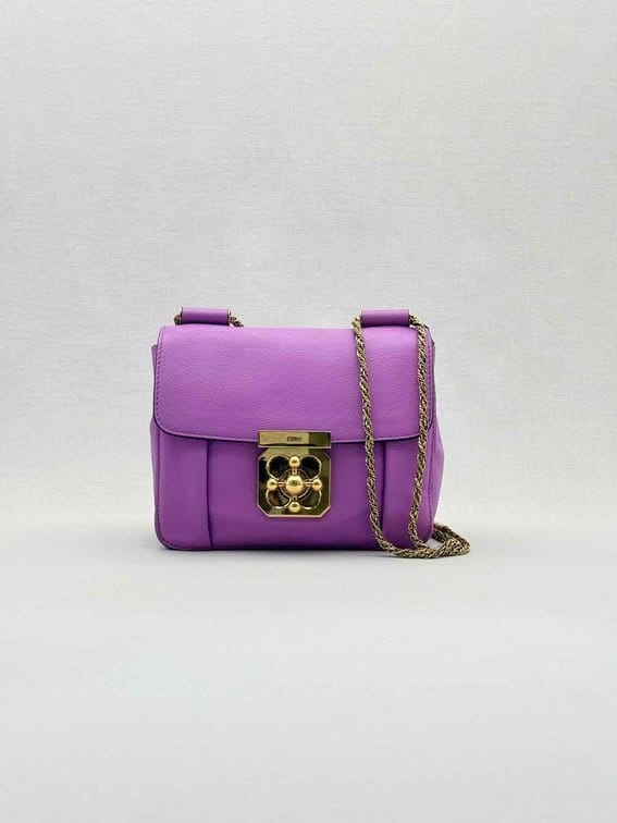 Chloe Elsie Purple Shoulder Bag