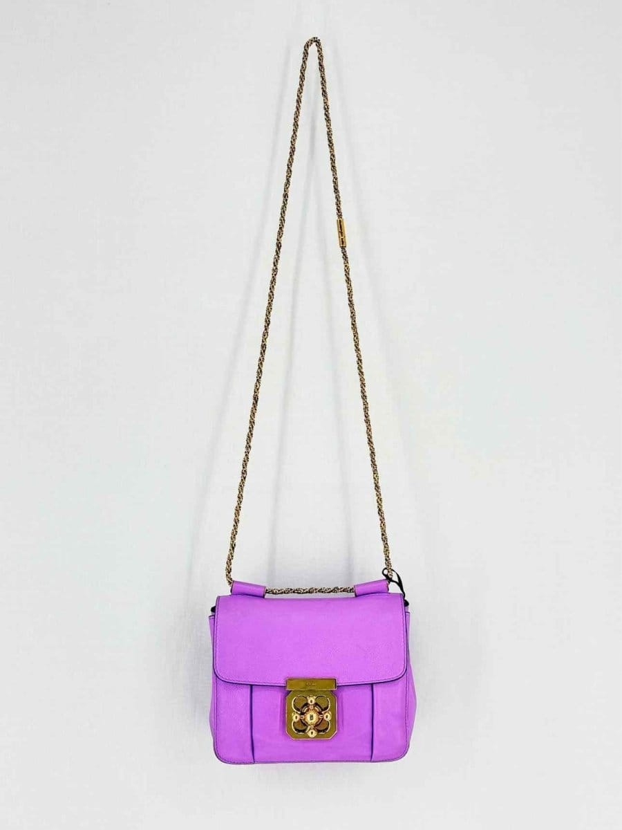Chloe Elsie Purple Shoulder Bag
